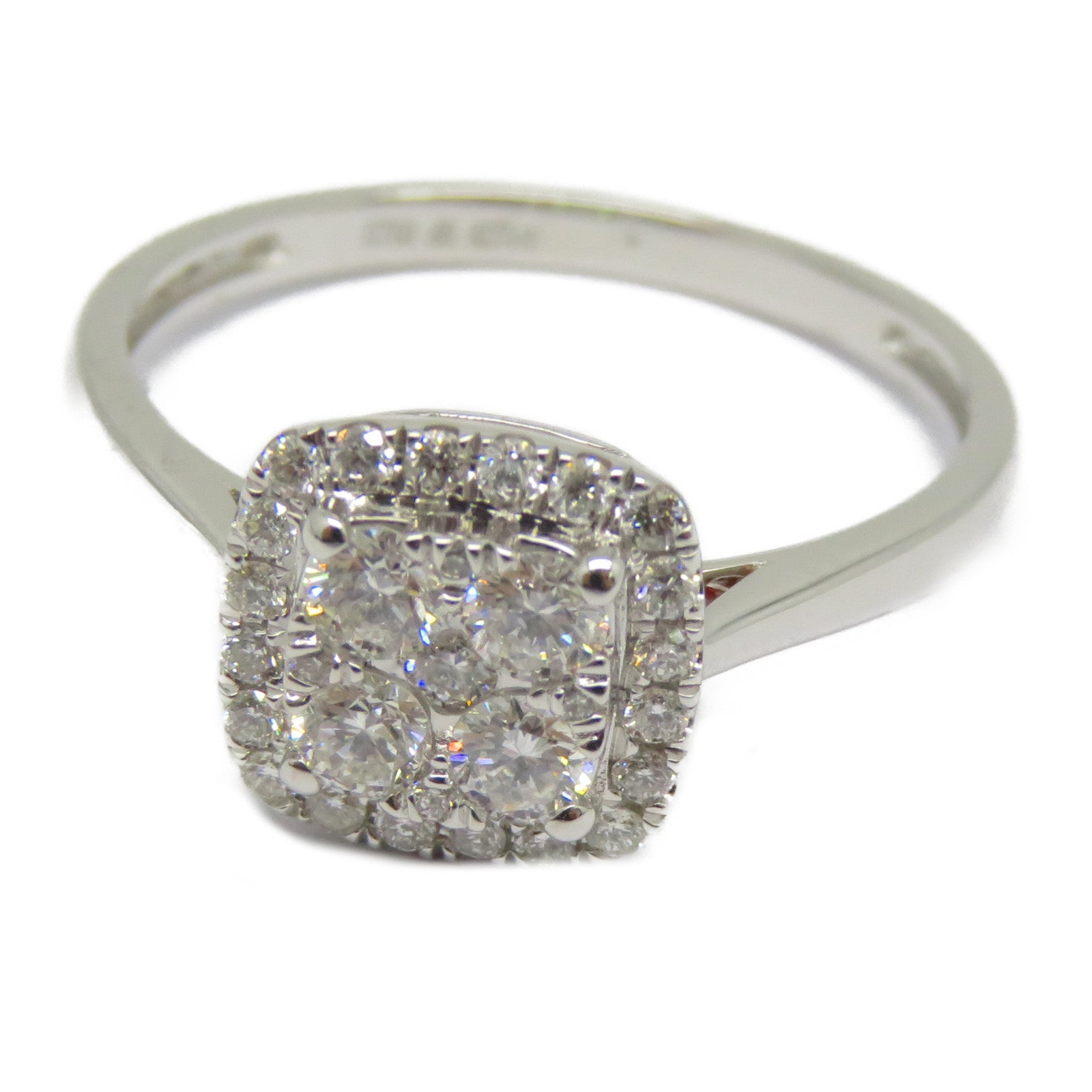 JEWELRY 【激減優惠】18K白金Diamond Ring 0.43ct鑽石戒指US#6.5銀色