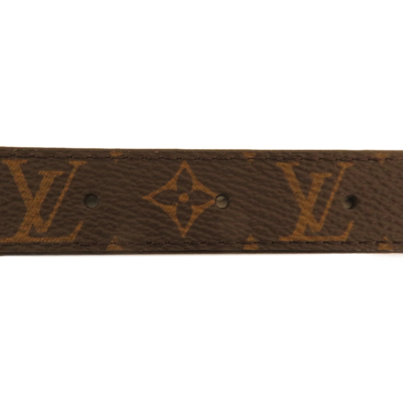LOUIS VUITTON Monogram Reversible Belt 85cm金扣皮帶啡色