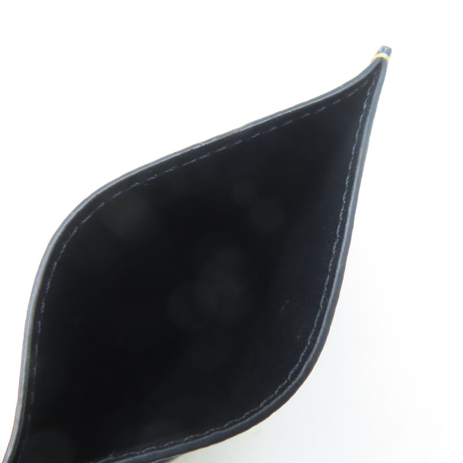 LOEWE 牛皮皮革Card Case卡片套啡色/橙色