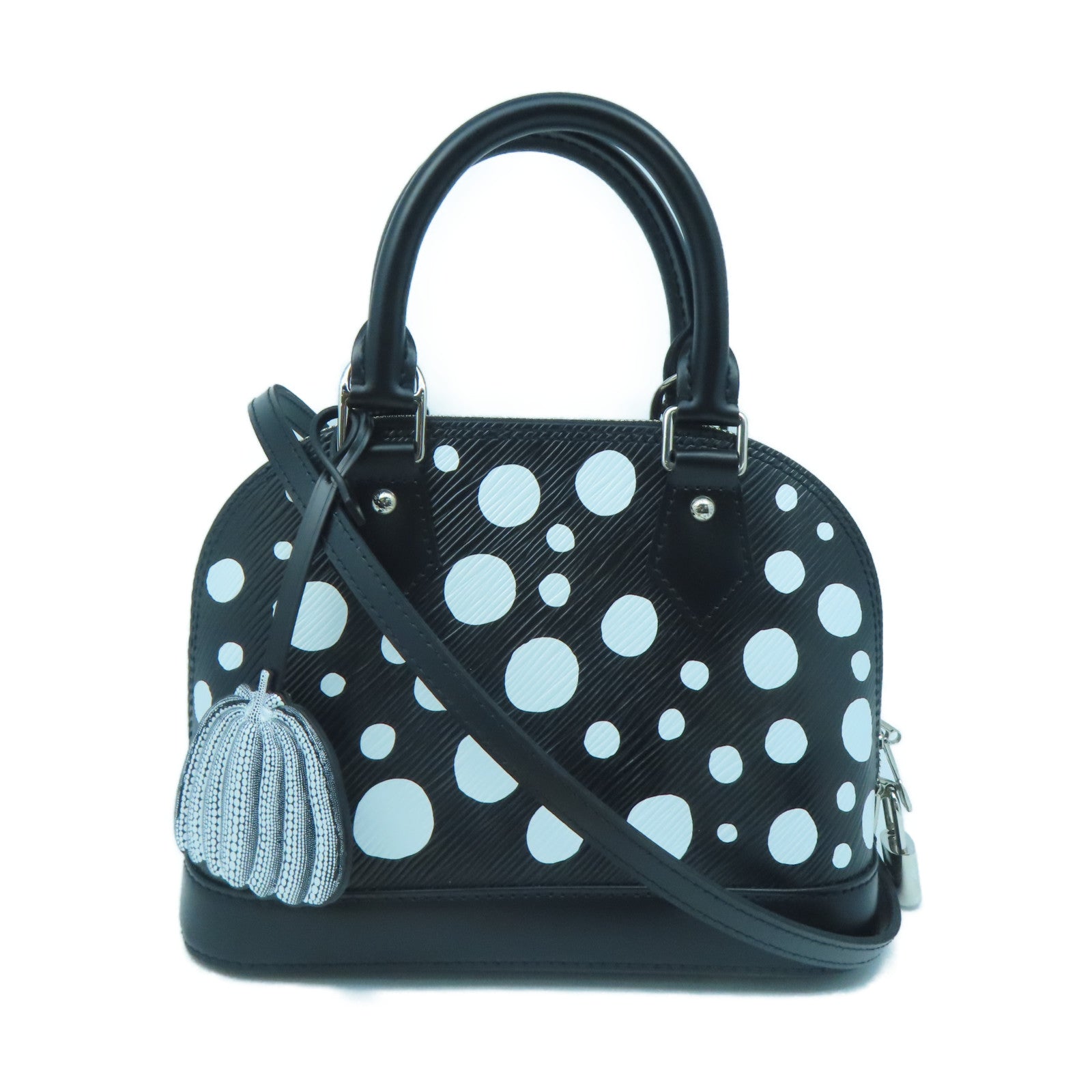 LOUIS VUITTON Epi LV x YK Alma BB银扣手挽肩背两用袋黑色