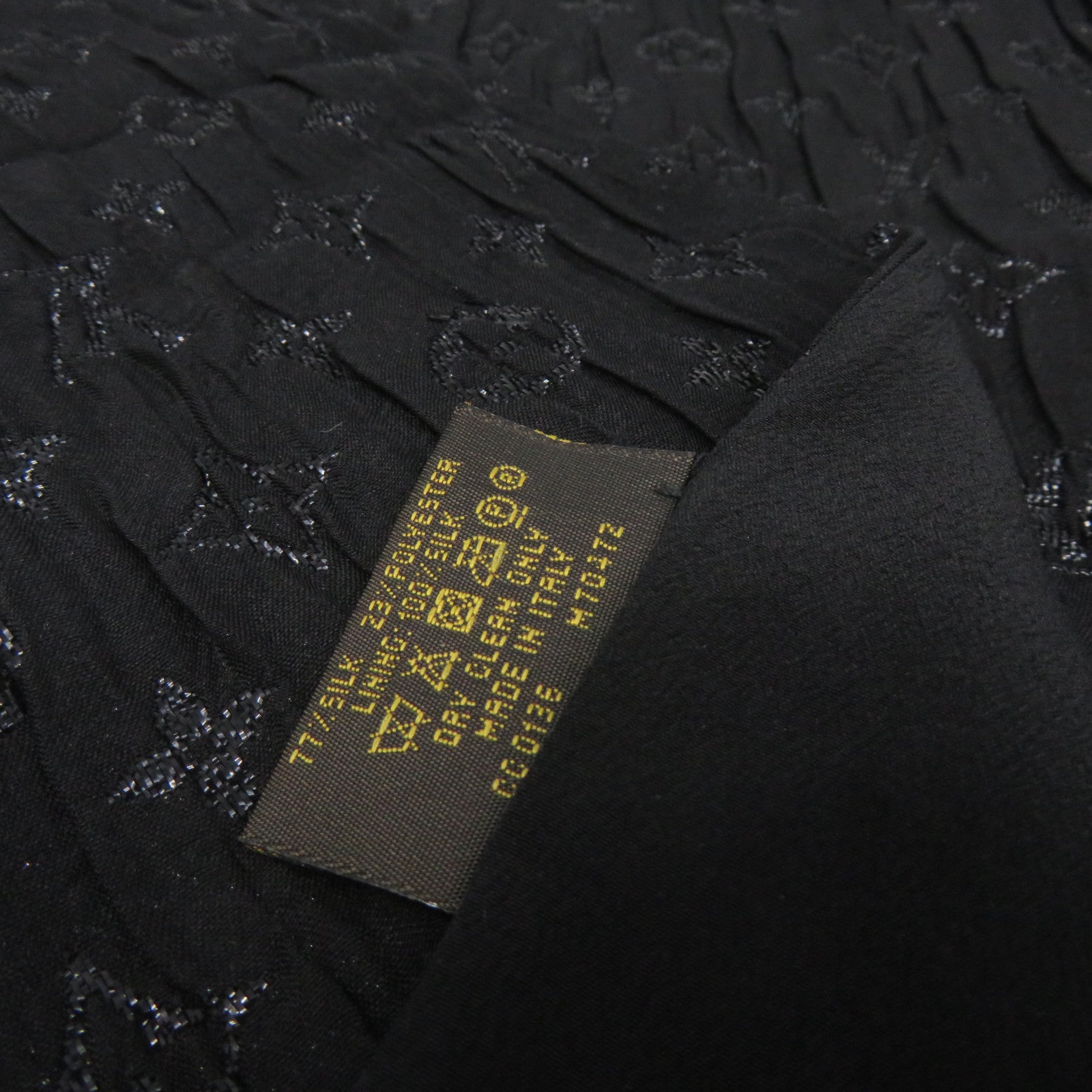 LOUIS VUITTON 絲質/聚酯纖維Scarf絲巾黑色