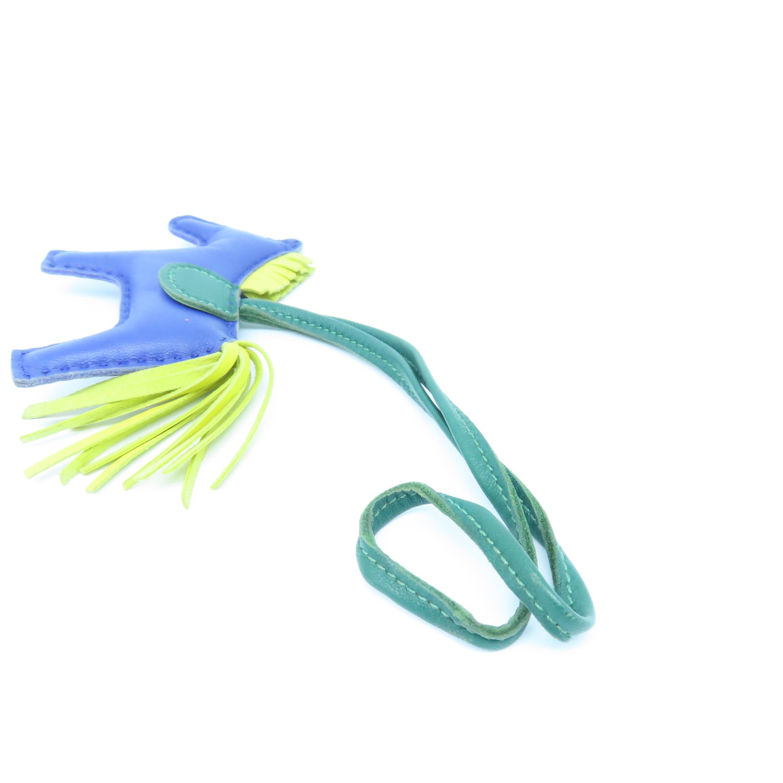 HERMES Swift Leather Rodeo PM Charm Blue/Green/Yellow