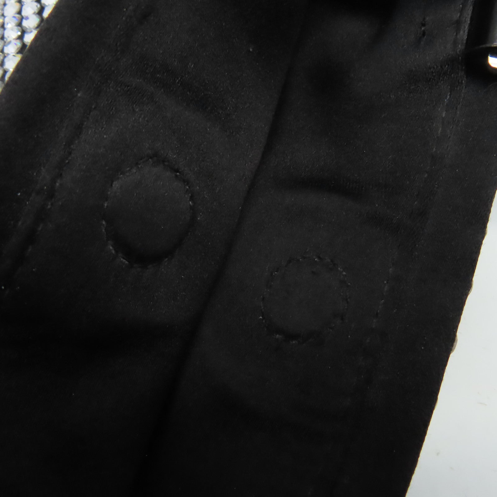 PRADA 水晶Satin Handbag with Crystals手挽肩背兩用袋黑色
