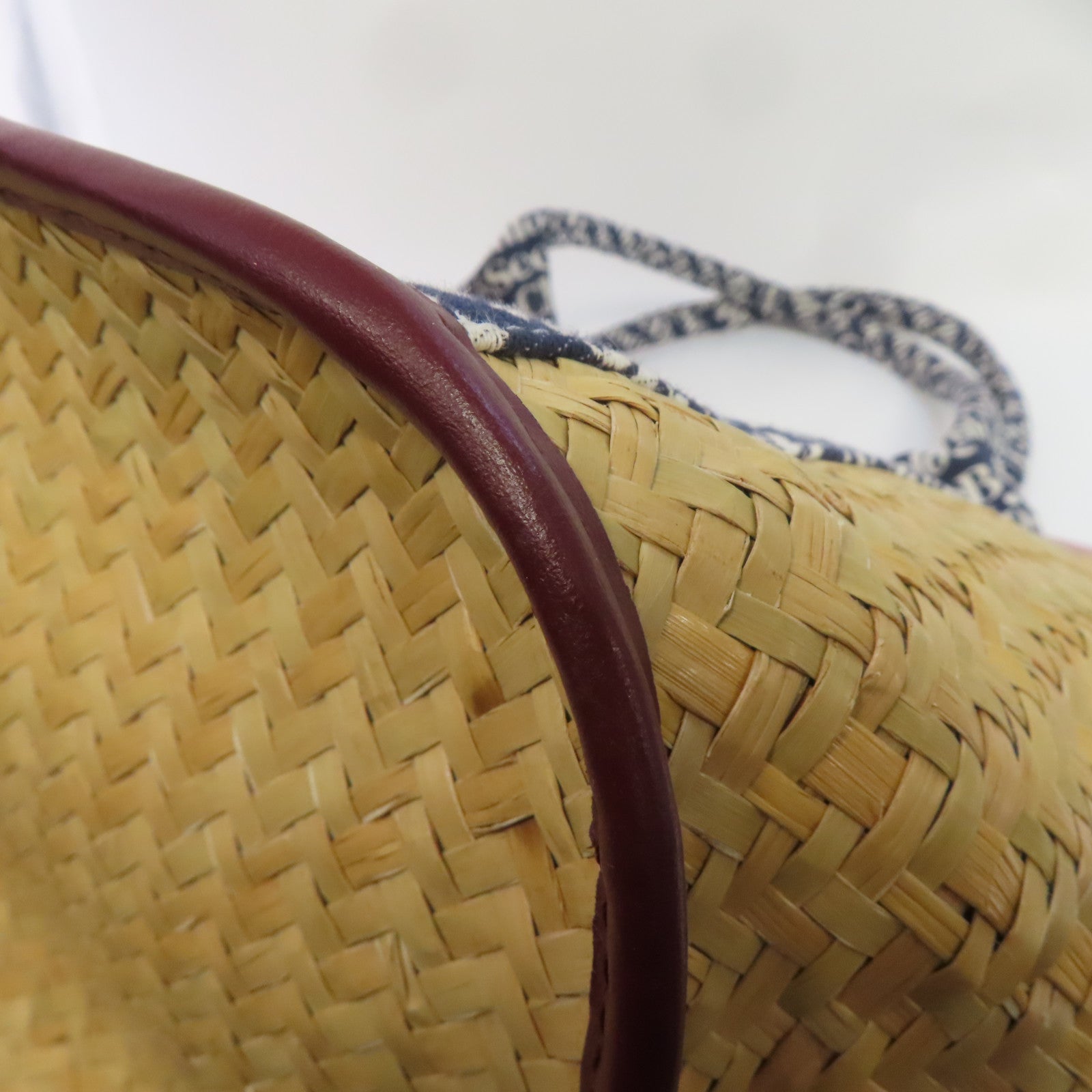 SEE BY CHLOE 藤製Tote Bag手挽袋藍色/淺褐色