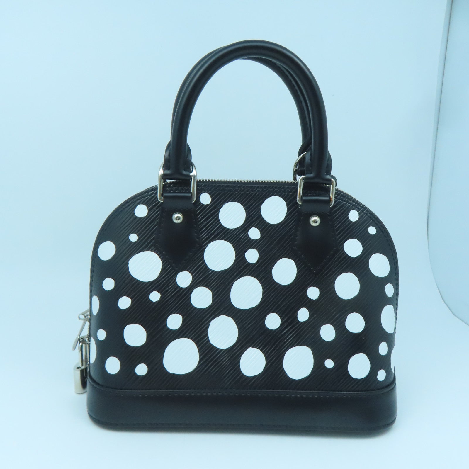 LOUIS VUITTON Epi LV x YK Alma BB银扣手挽肩背两用袋黑色