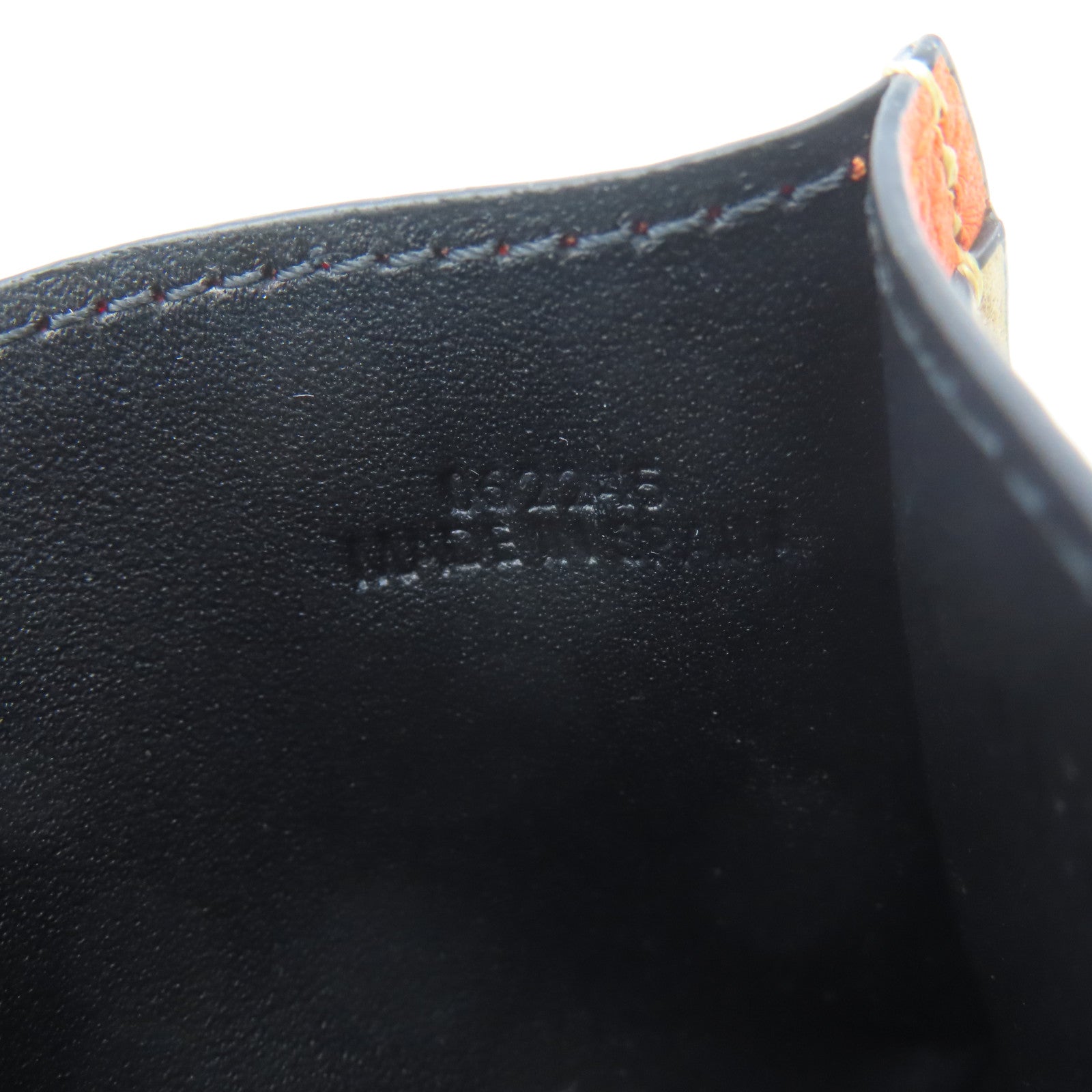 LOEWE 牛皮皮革Card Case卡片套啡色/橙色