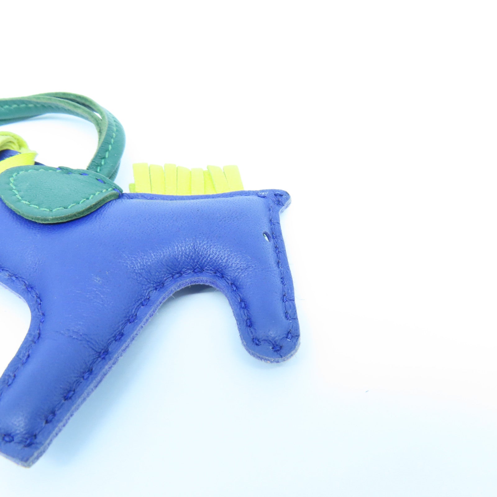 HERMES Swift Leather Rodeo PM Charm Blue/Green/Yellow