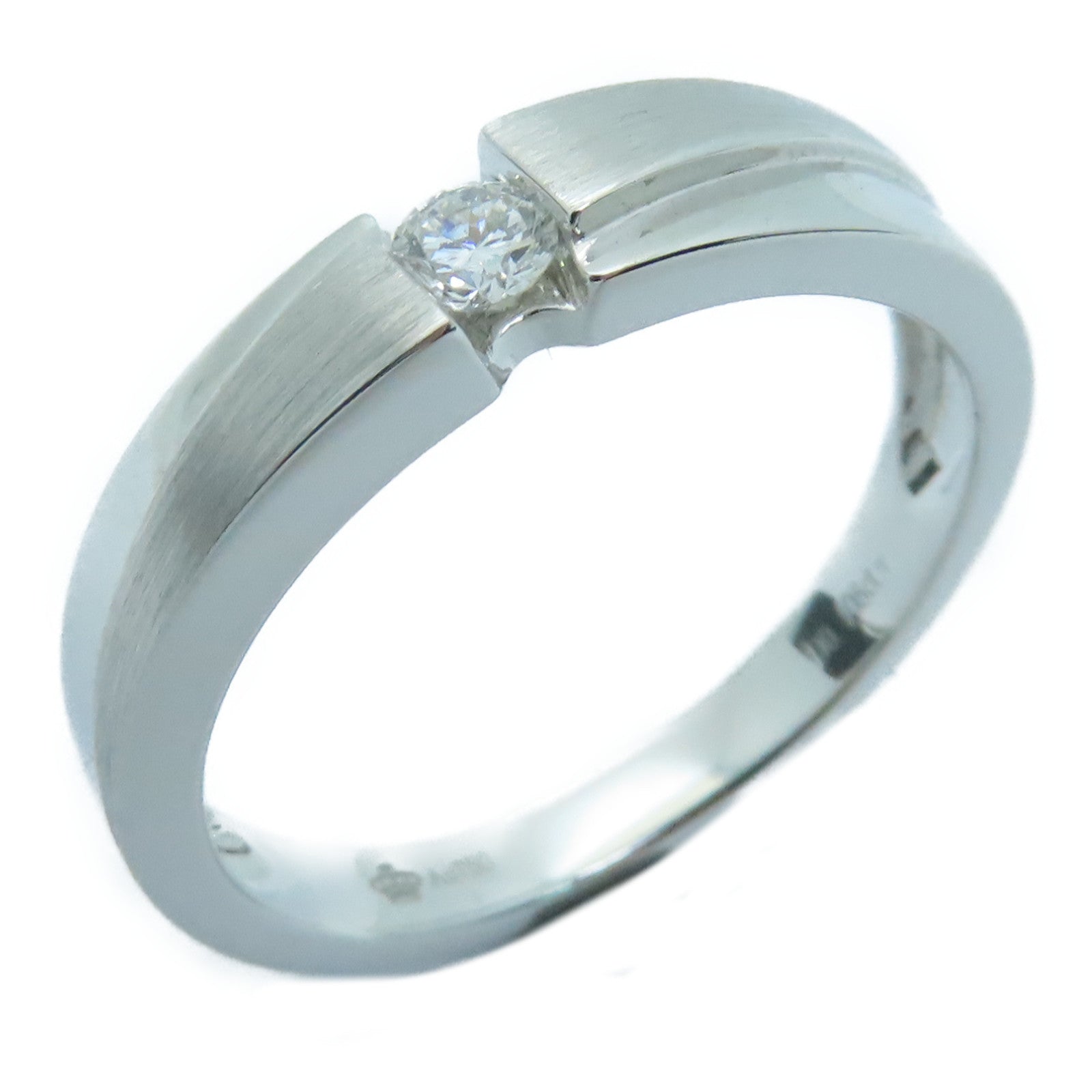 JEWELRY 【激減優惠】18K白金Diamond Ring 0.108ct鑽石戒指US#7.75