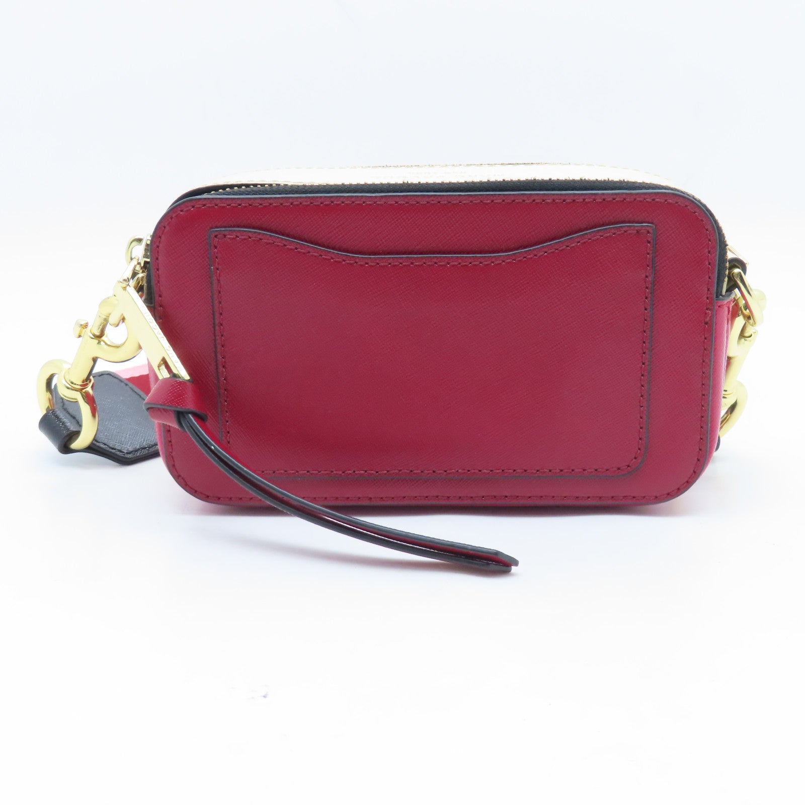 MARC JACOBS 牛皮皮革Carmera Bag金扣肩背袋紅色