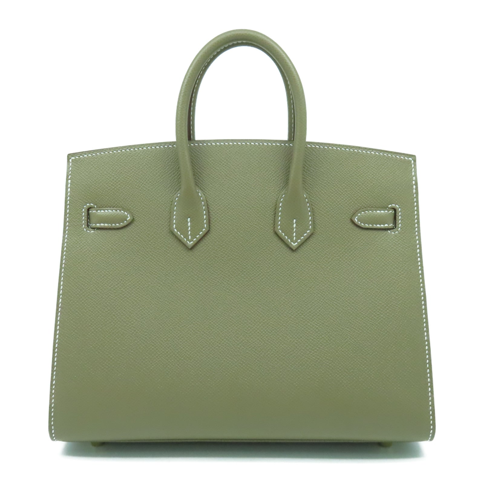 HERMES Epsom皮革Birkin 25金扣手挽袋Etoupe大象灰色