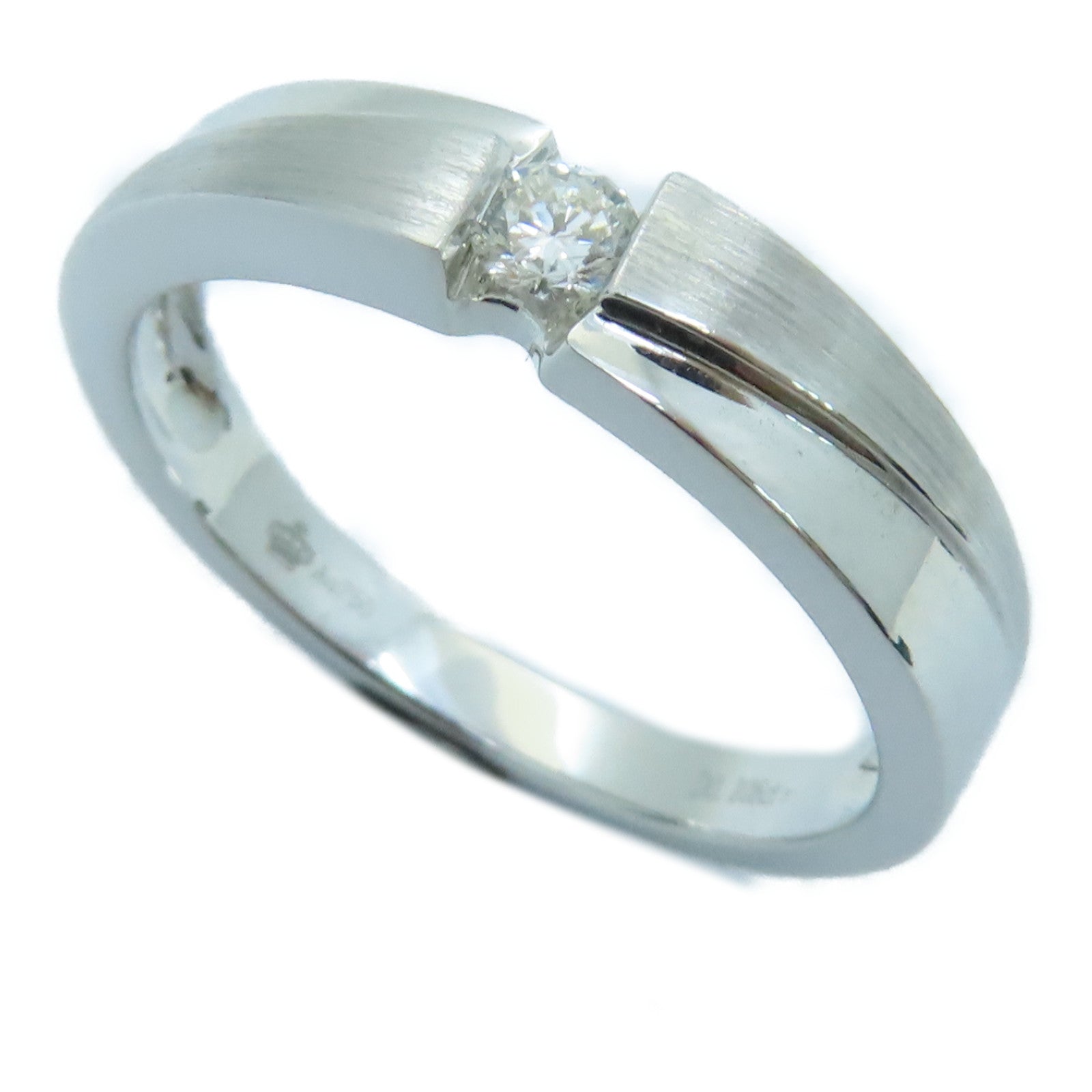 JEWELRY 【激減優惠】18K白金Diamond Ring 0.108ct鑽石戒指US#7.75