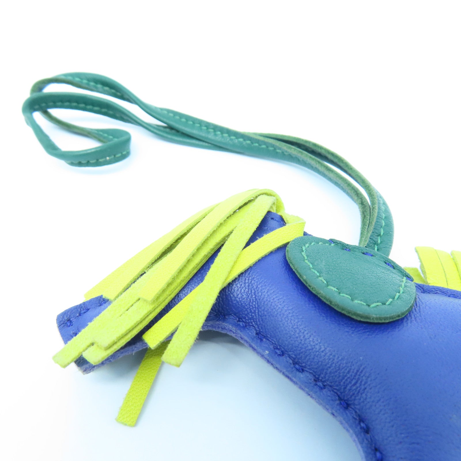 HERMES Swift Leather Rodeo PM Charm Blue/Green/Yellow