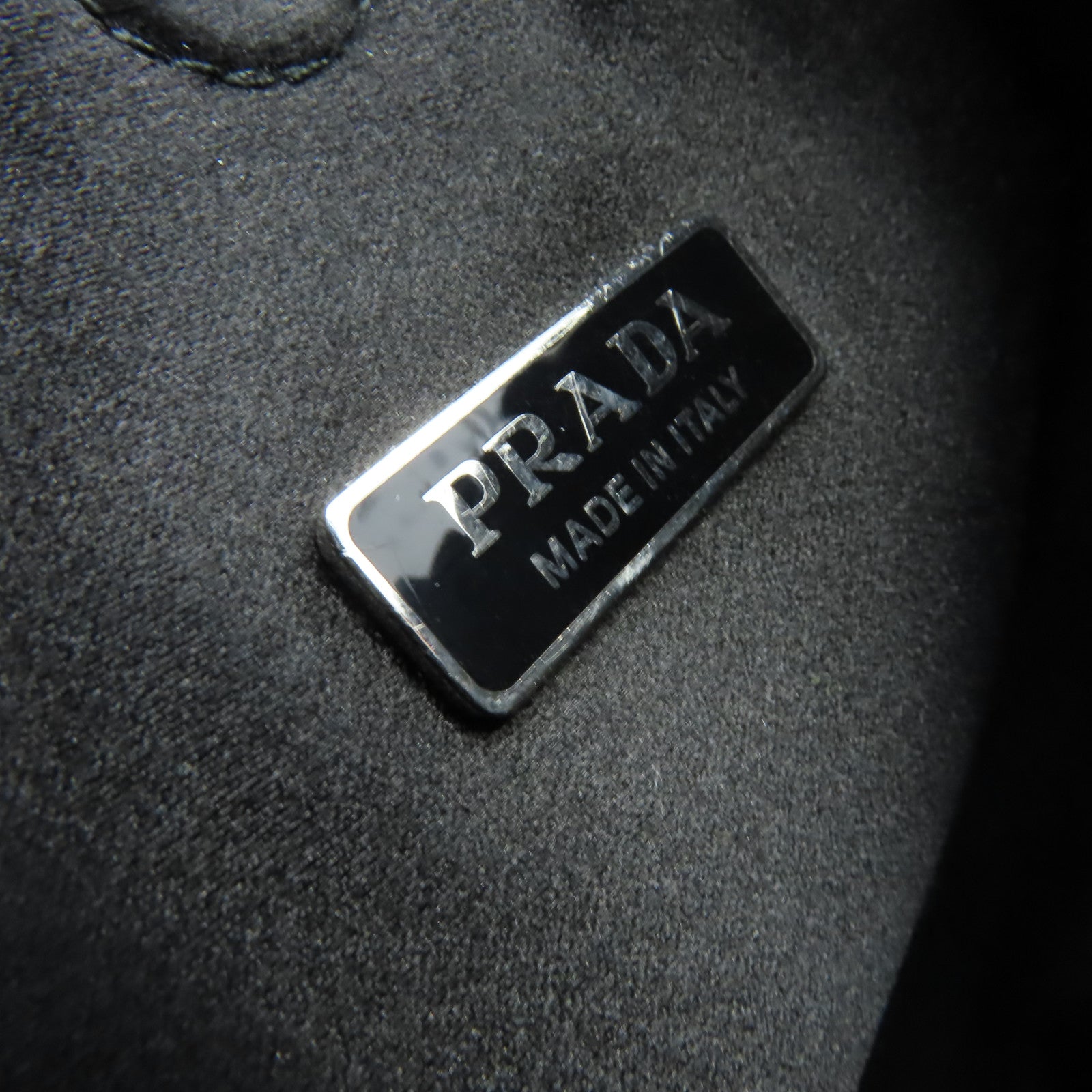 PRADA 水晶Satin Handbag with Crystals手挽肩背兩用袋黑色
