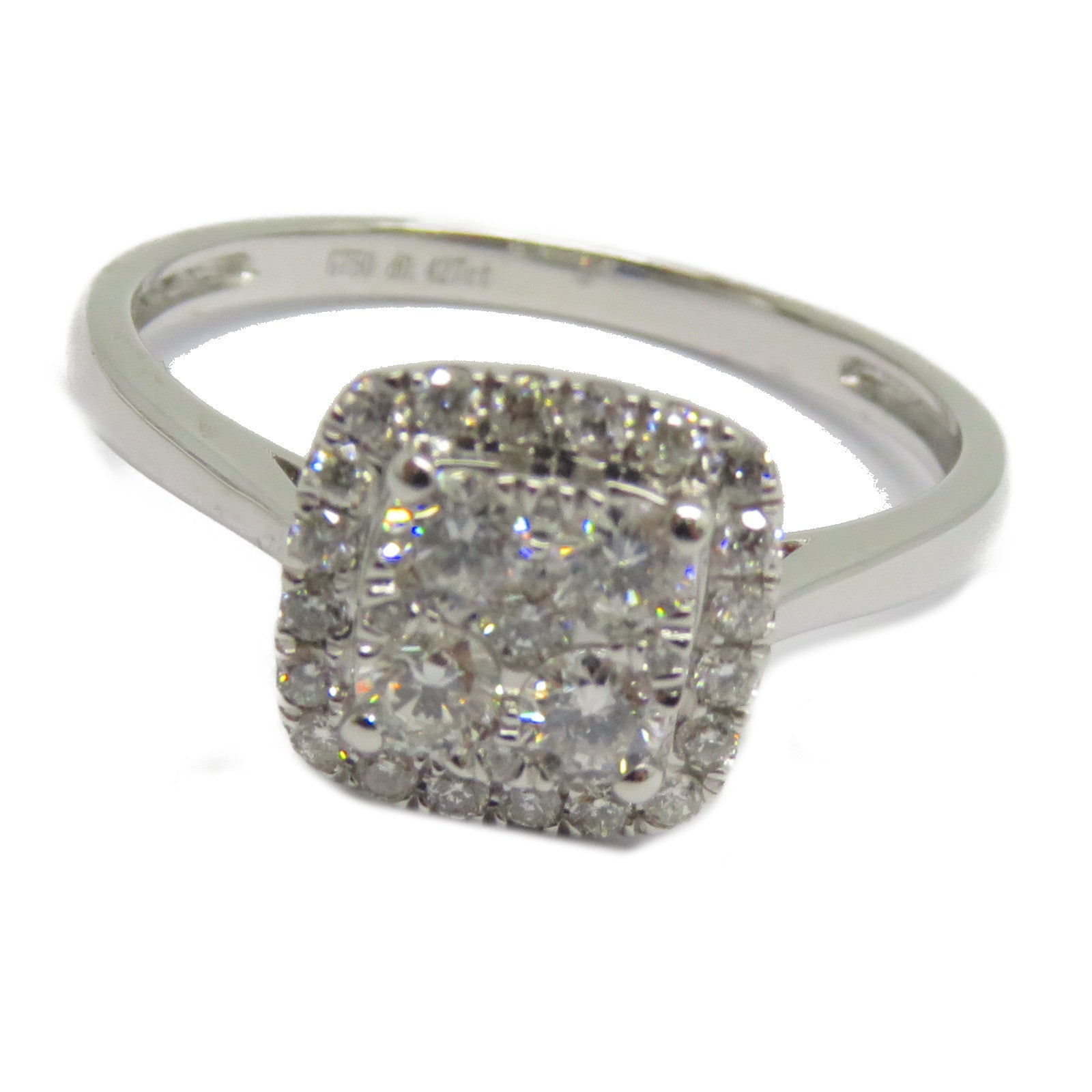 JEWELRY 【激減優惠】18K白金Diamond Ring 0.43ct鑽石戒指US#6.5銀色
