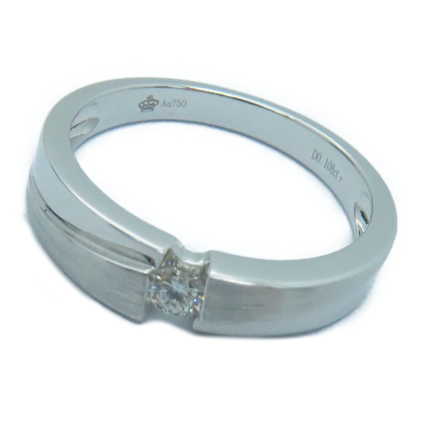 JEWELRY 【激減優惠】18K白金Diamond Ring 0.108ct鑽石戒指US#7.75