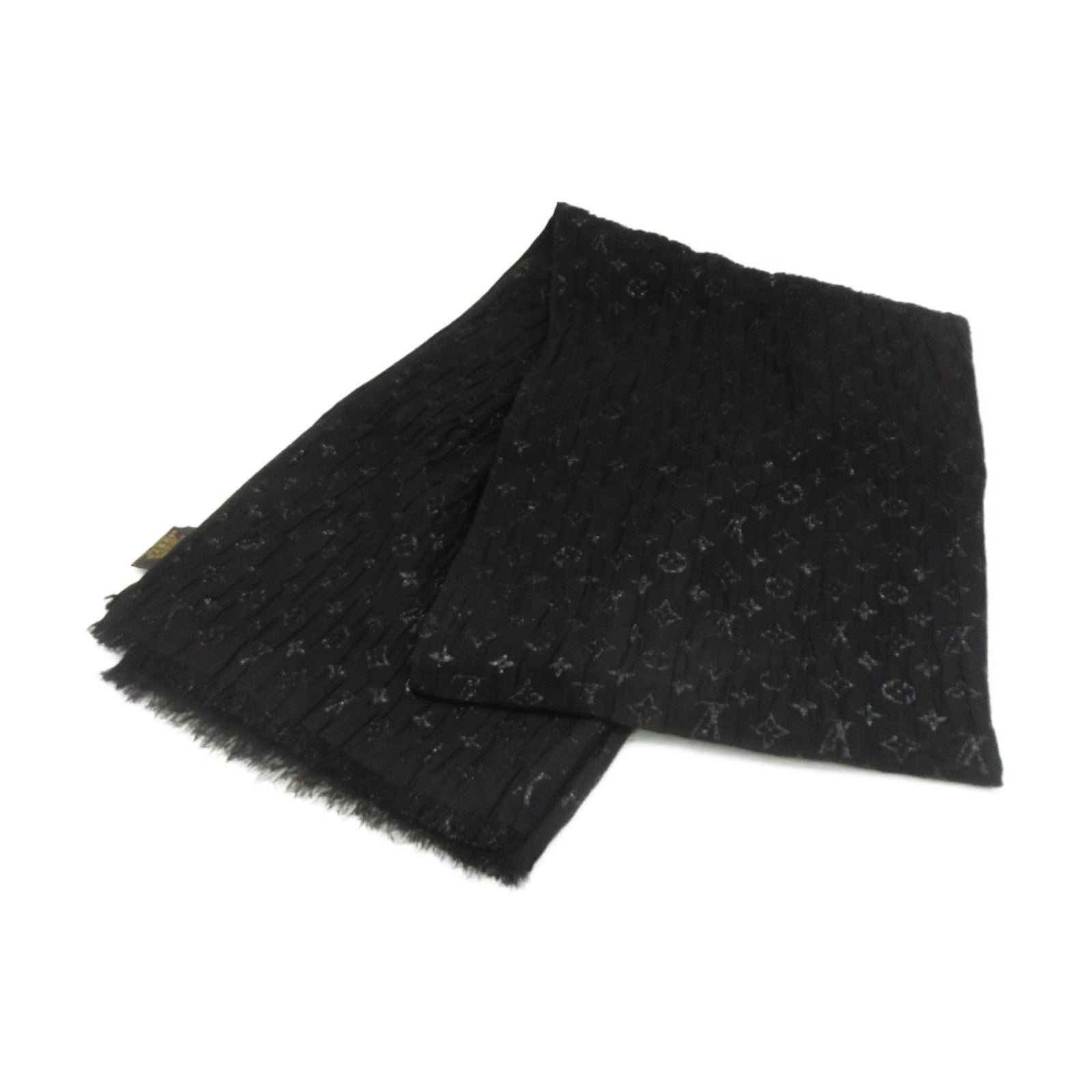 LOUIS VUITTON 絲質/聚酯纖維Scarf絲巾黑色