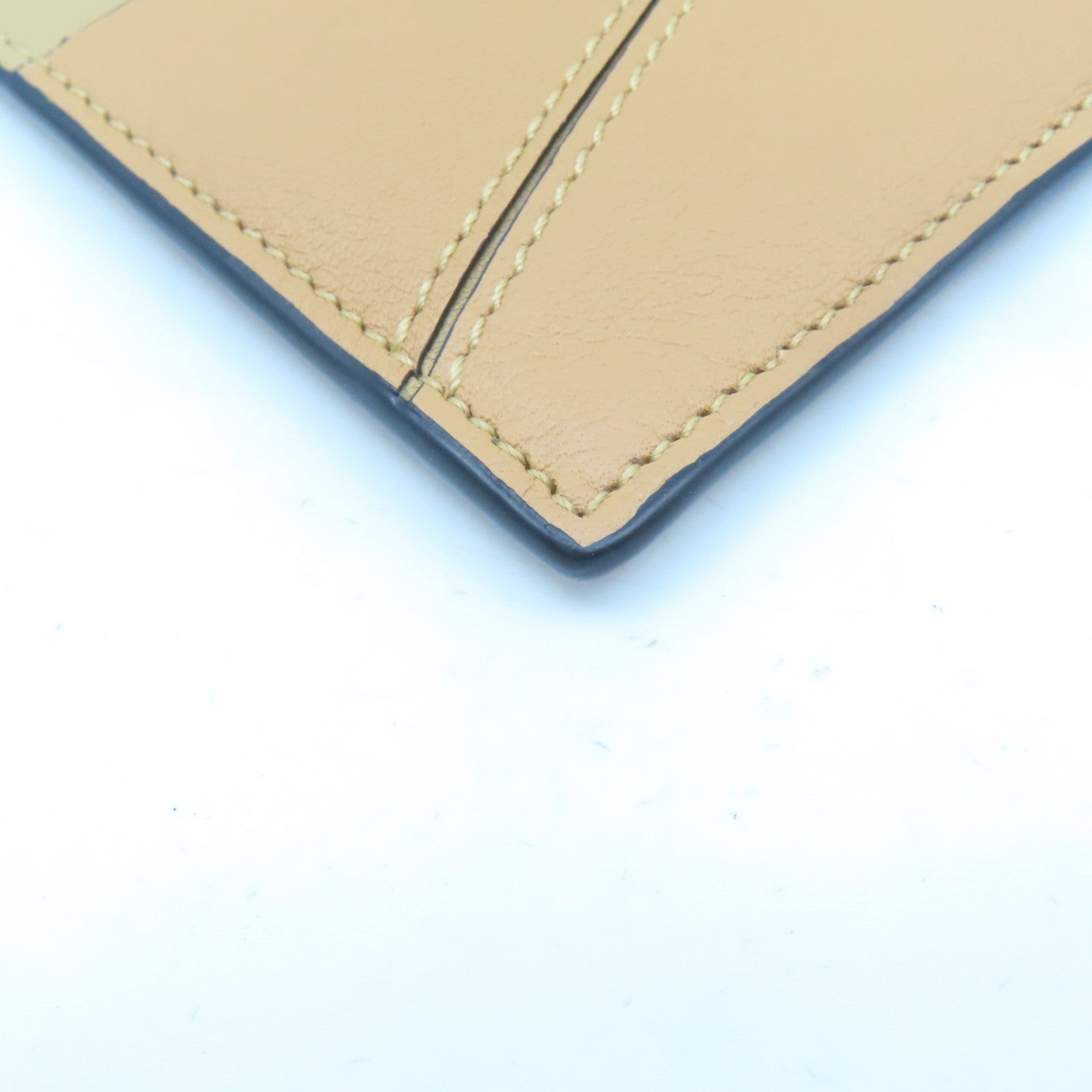 LOEWE 牛皮皮革Card Case卡片套啡色/橙色