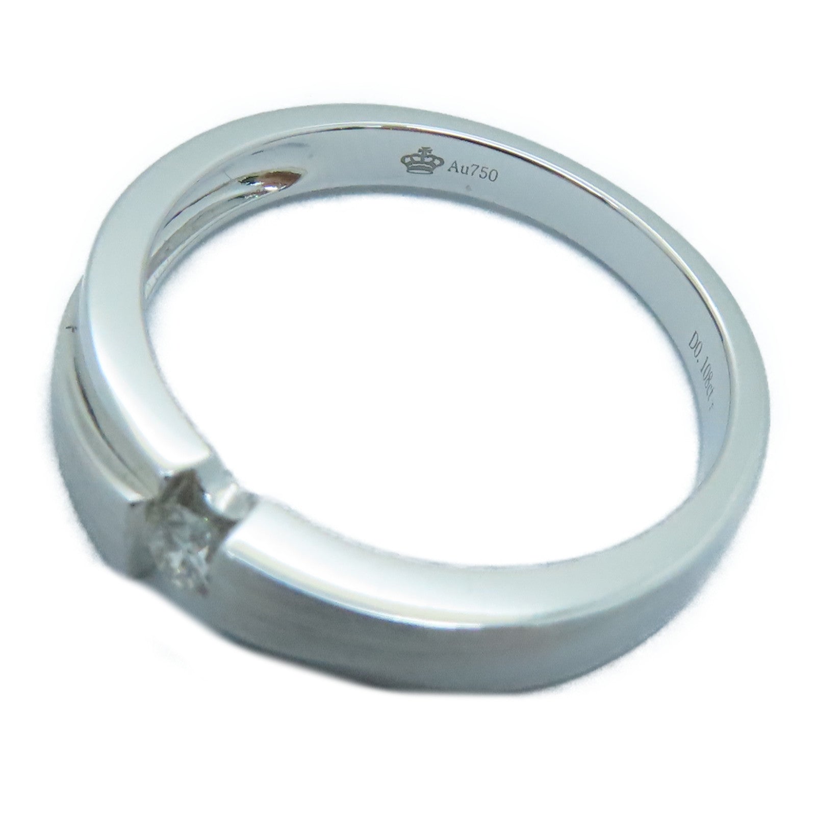 JEWELRY 【激減優惠】18K白金Diamond Ring 0.108ct鑽石戒指US#7.75