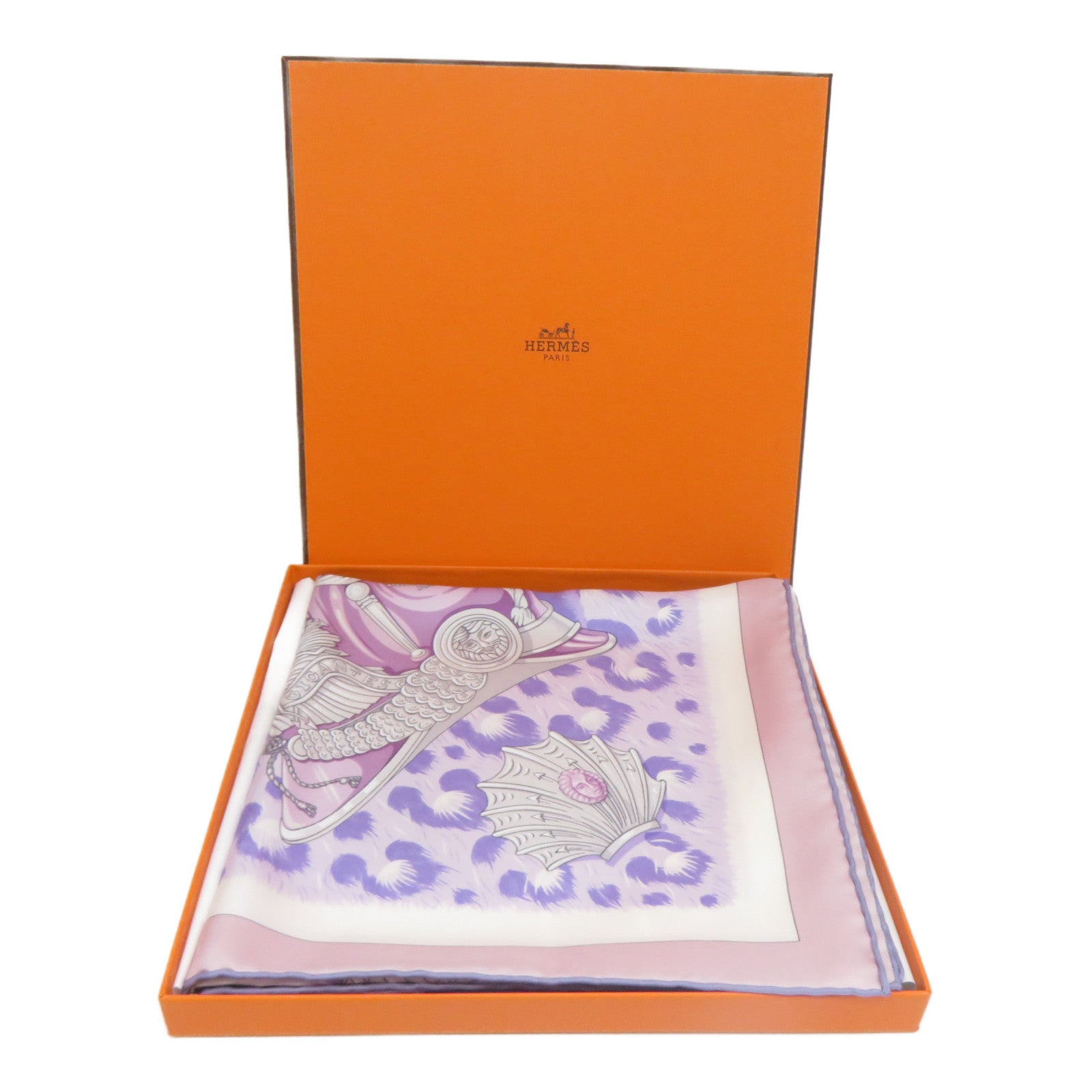HERMES 絲質Scarf絲巾紫色