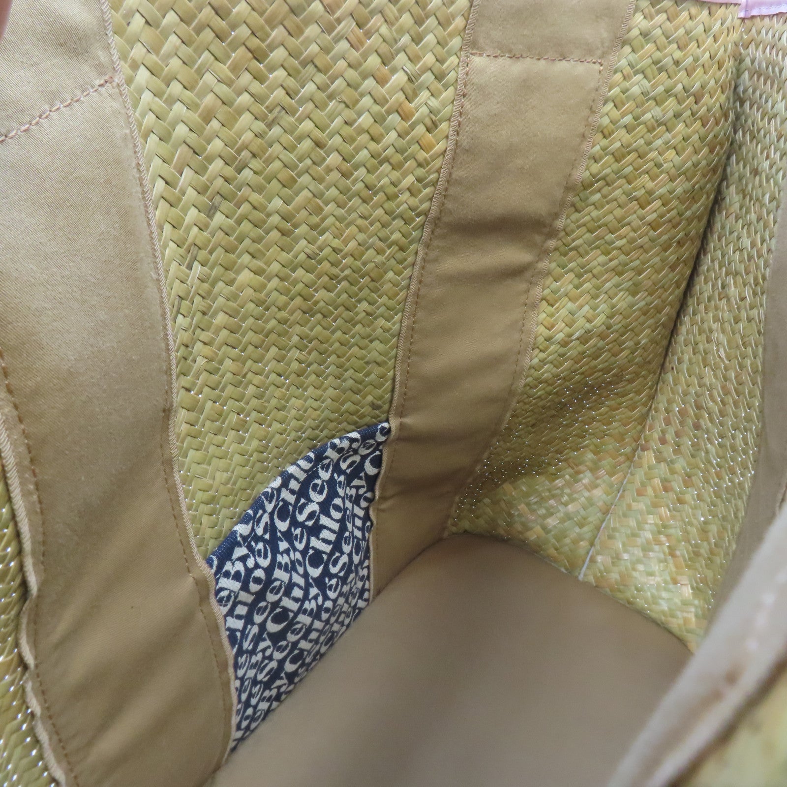SEE BY CHLOE 藤製Tote Bag手挽袋藍色/淺褐色