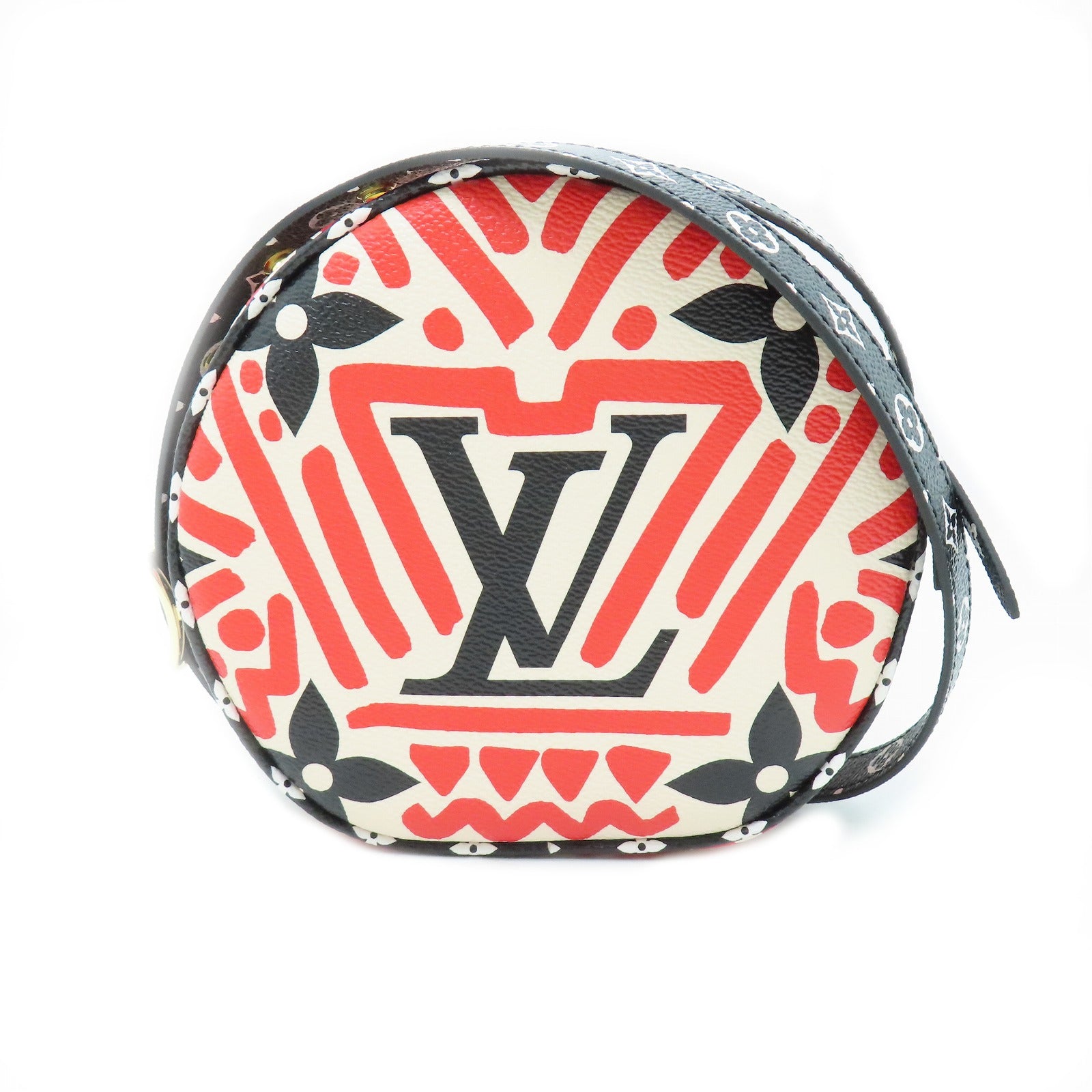 LOUIS VUITTON Clafoutis Giant Boite Chapeau金扣肩背袋紅色/黑色/白色