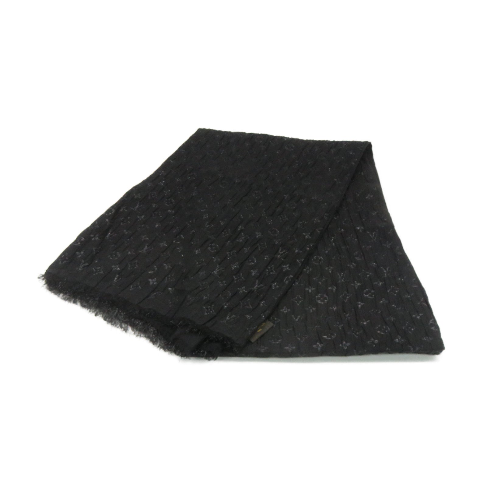LOUIS VUITTON 絲質/聚酯纖維Scarf絲巾黑色