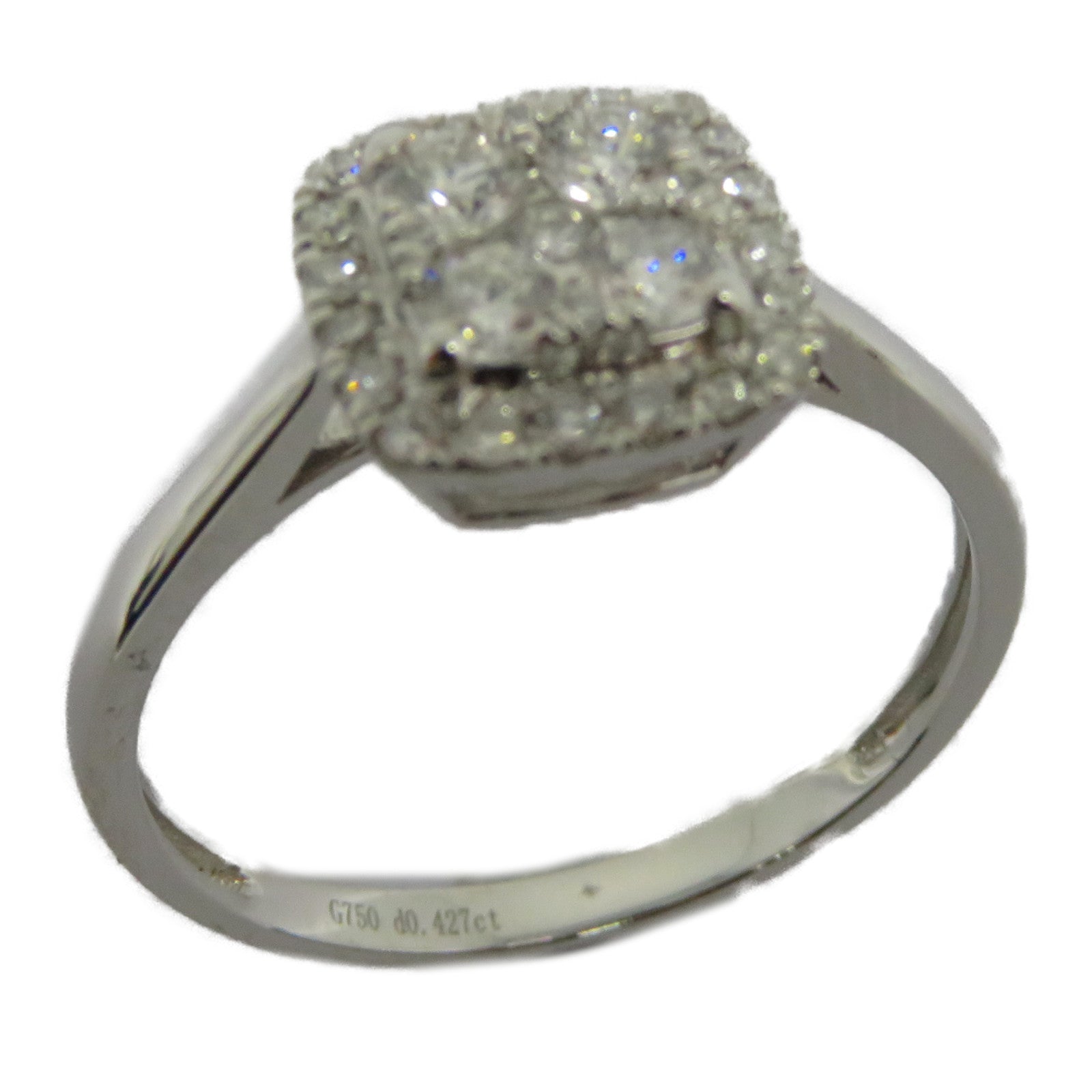 JEWELRY 【激減優惠】18K白金Diamond Ring 0.43ct鑽石戒指US#6.5銀色