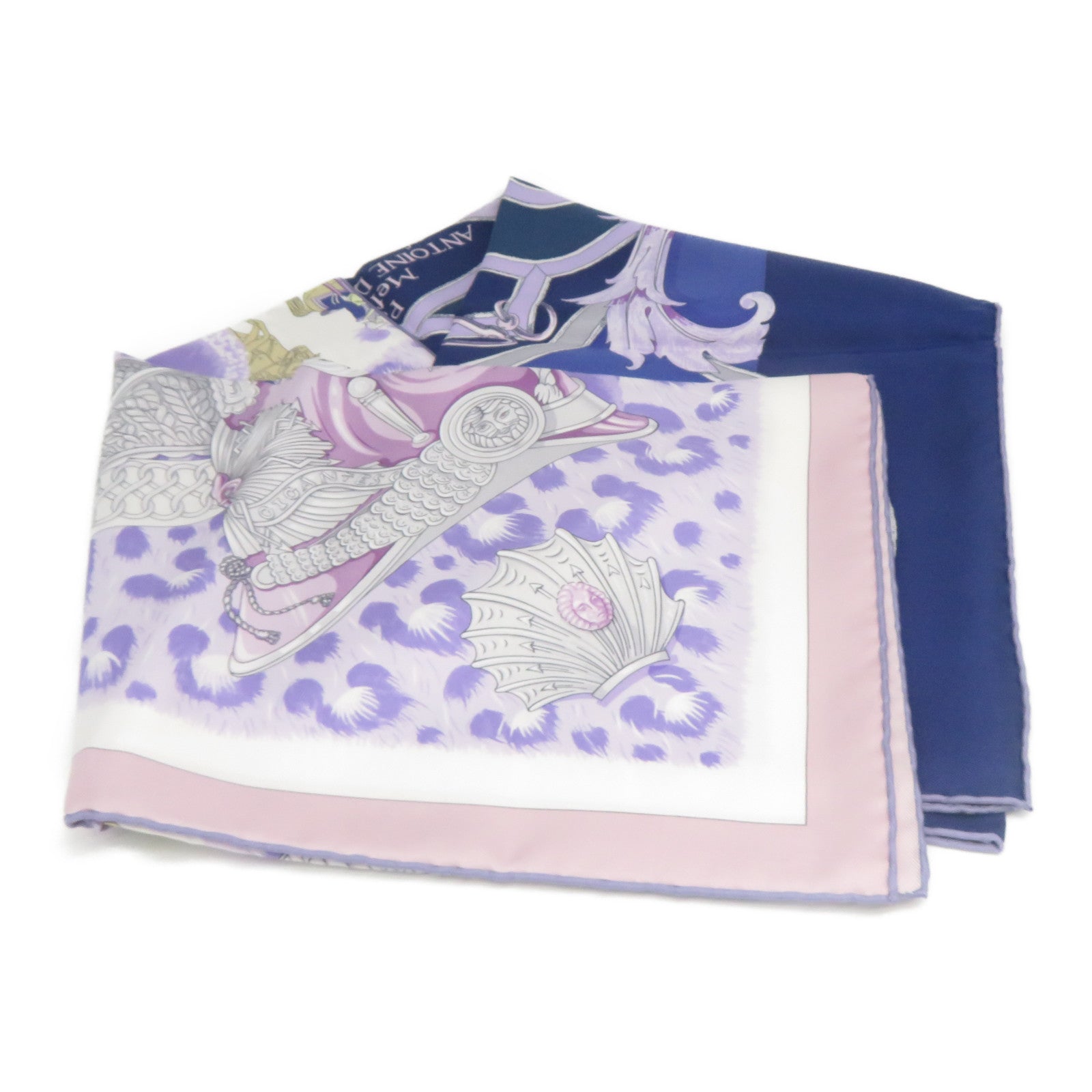 HERMES 絲質Scarf絲巾紫色