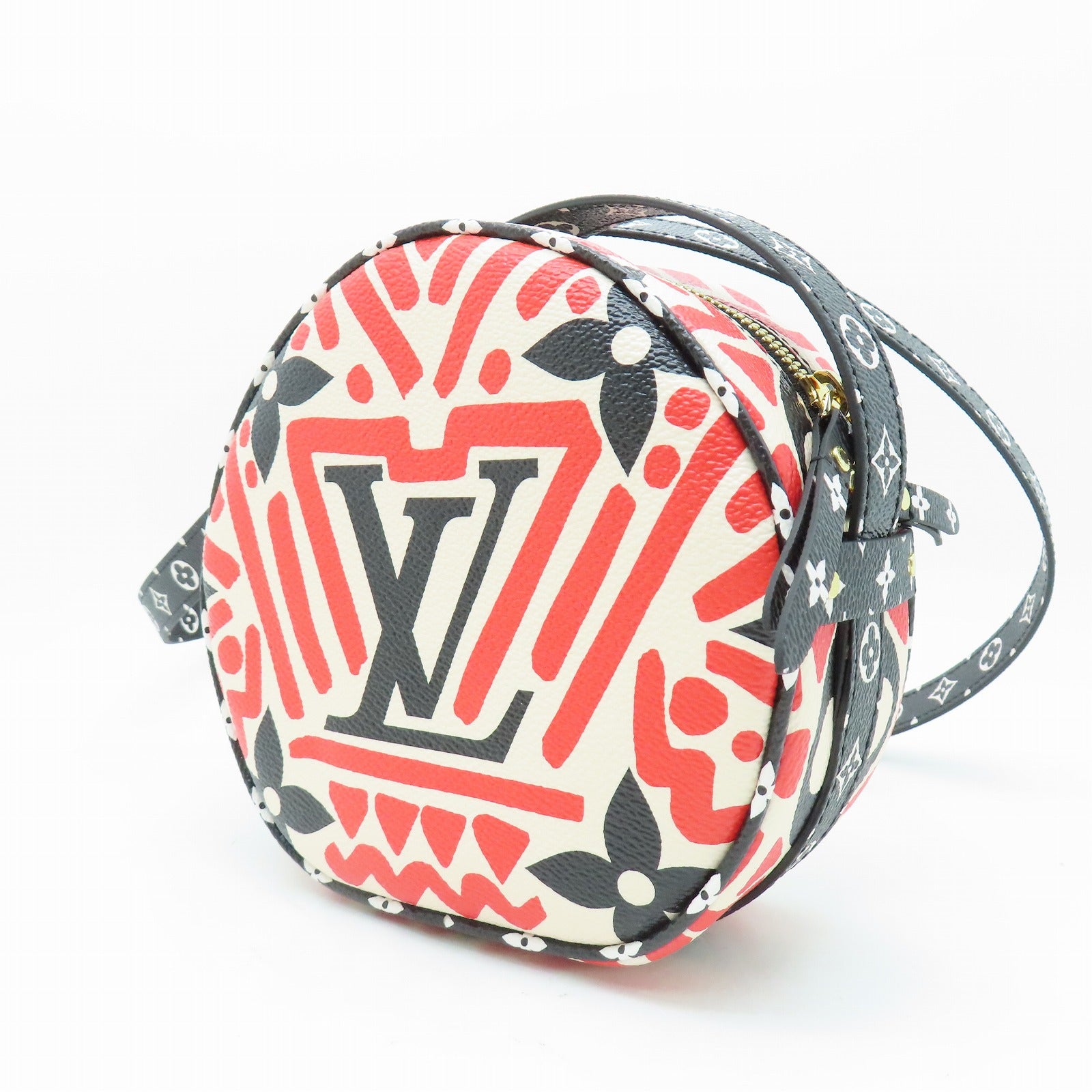 LOUIS VUITTON Clafoutis Giant Boite Chapeau金扣肩背袋紅色/黑色/白色