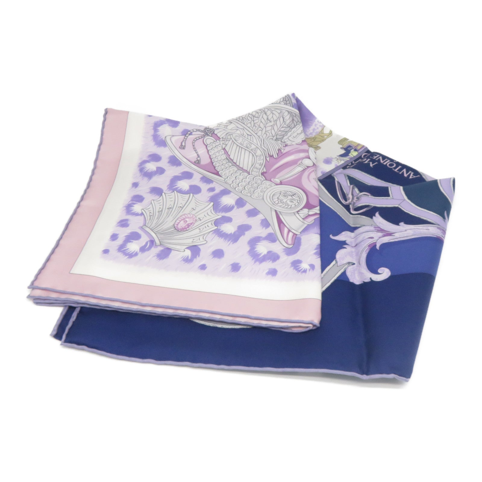 HERMES 絲質Scarf絲巾紫色