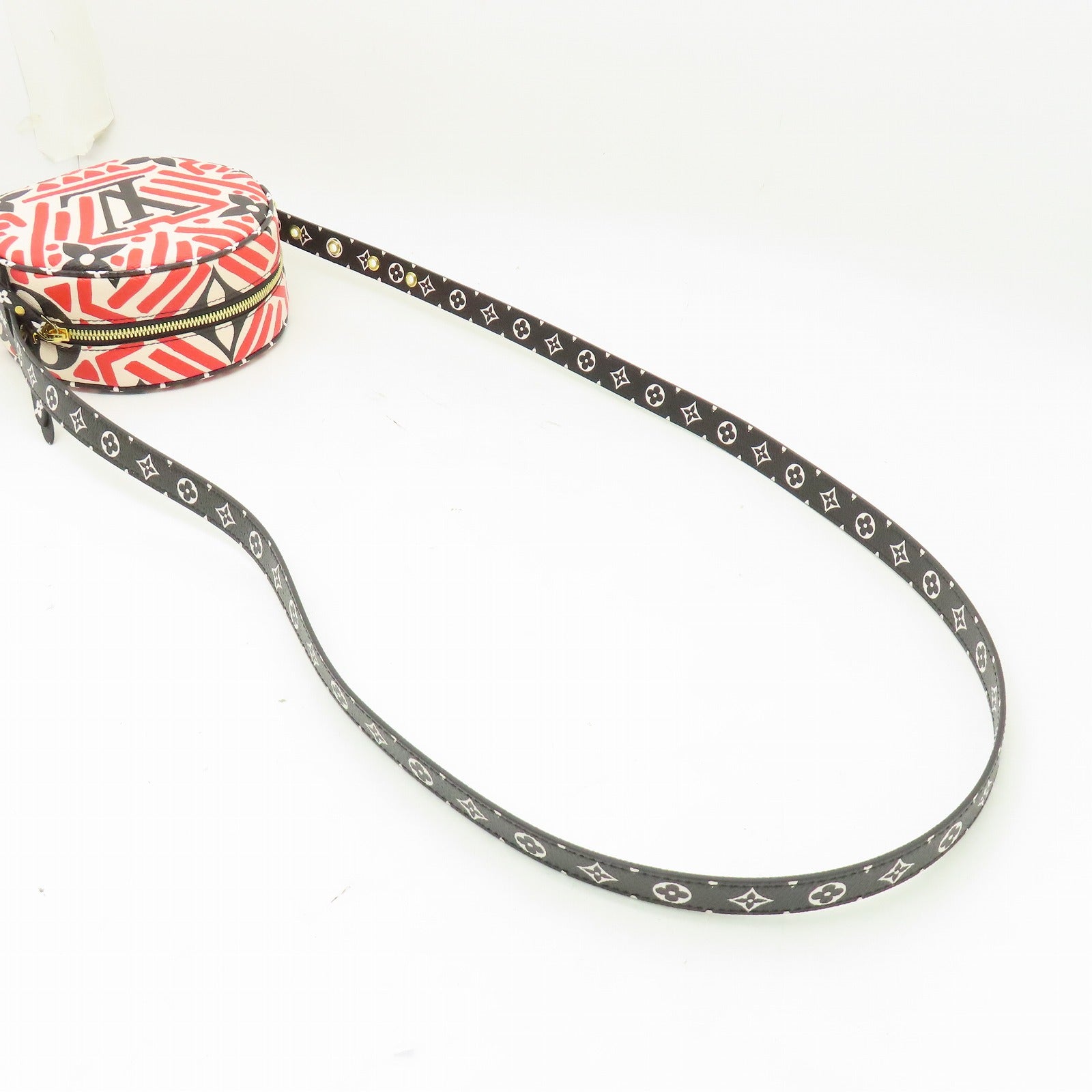 LOUIS VUITTON Clafoutis Giant Boite Chapeau金扣肩背袋紅色/黑色/白色