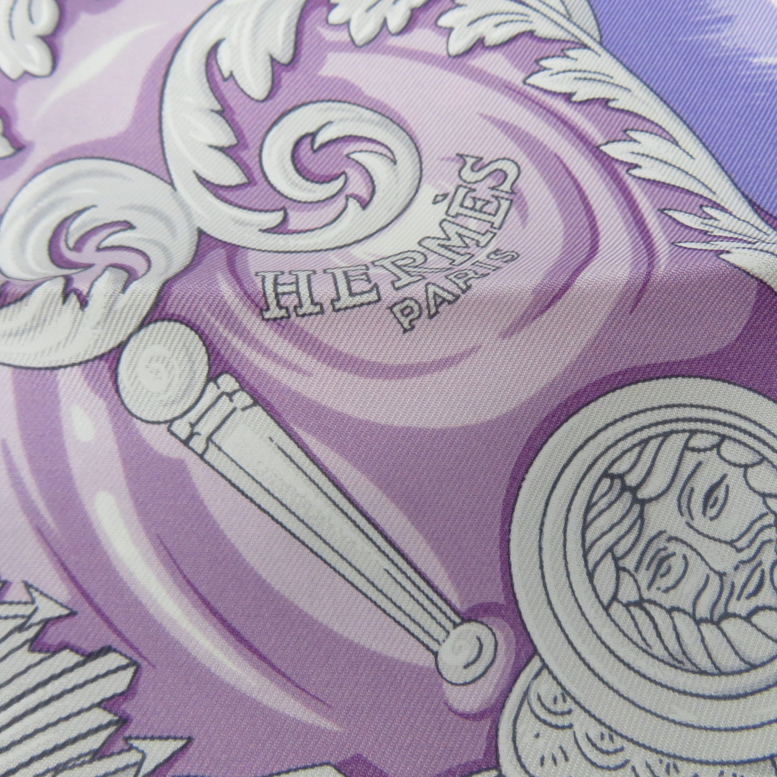 HERMES 絲質Scarf絲巾紫色