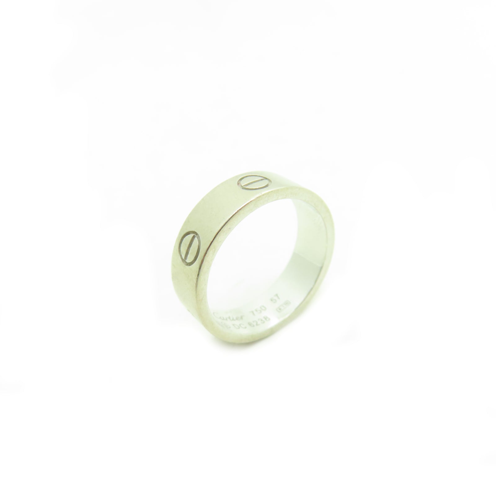CARTIER 18K白金Love Ring戒指US#8