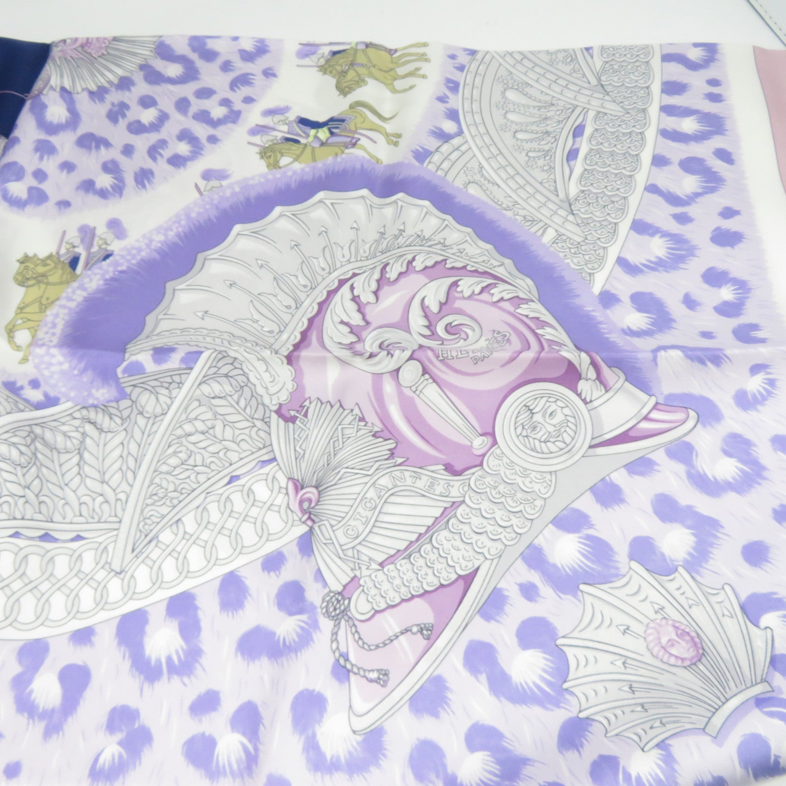 HERMES 絲質Scarf絲巾紫色