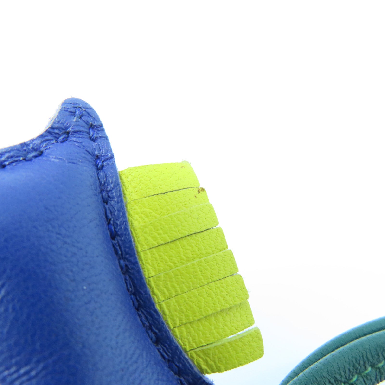 HERMES Swift Leather Rodeo PM Charm Blue/Green/Yellow