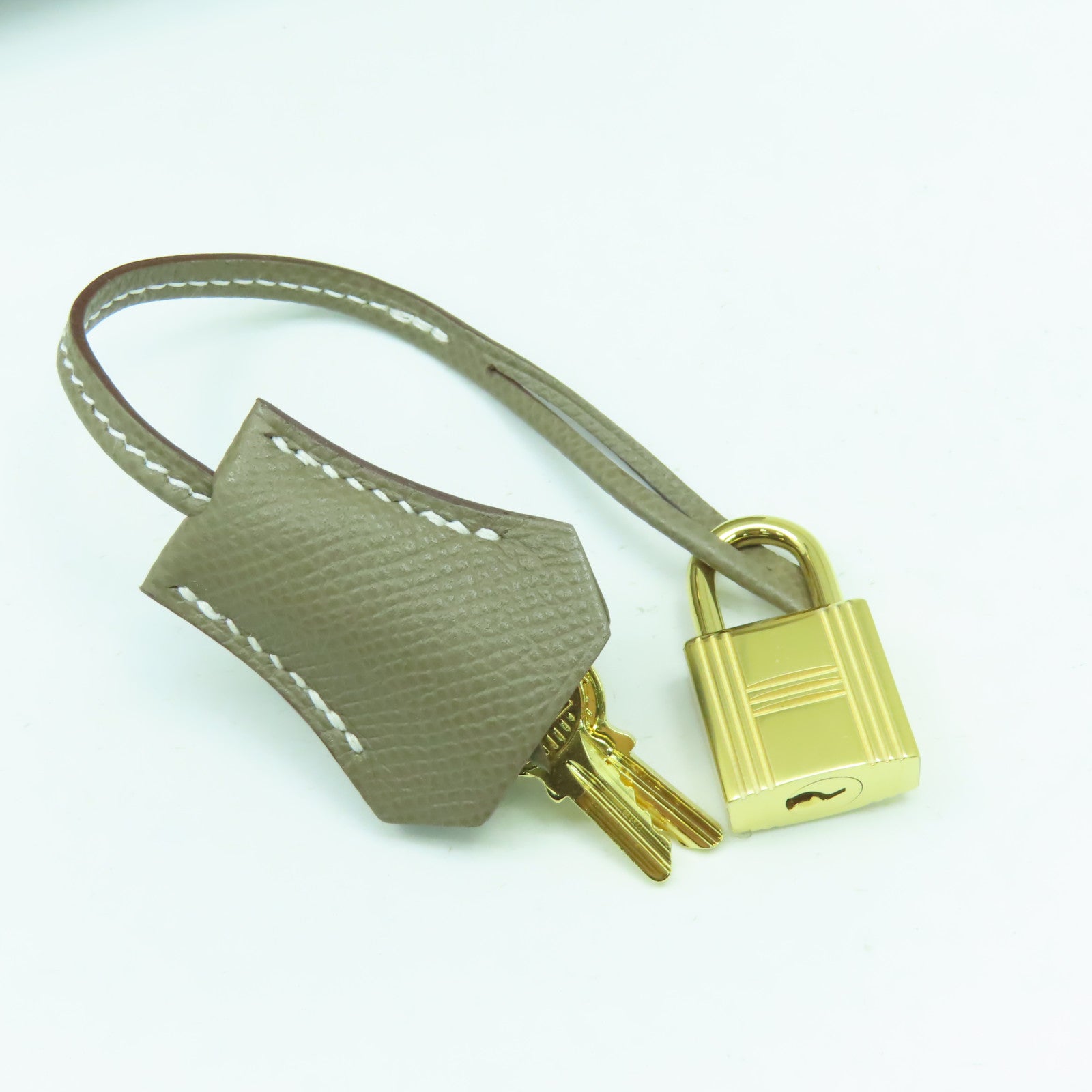 HERMES Epsom皮革Birkin 25金扣手挽袋Etoupe大象灰色