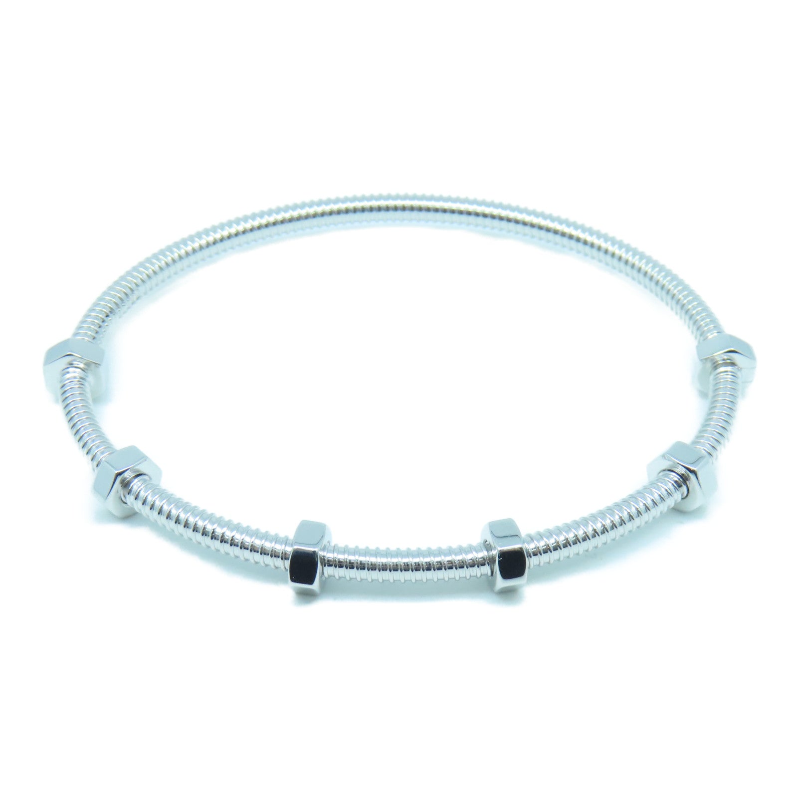 CARTIER 18K白金Ecrou De Cartier手鐲銀色Cartier##19