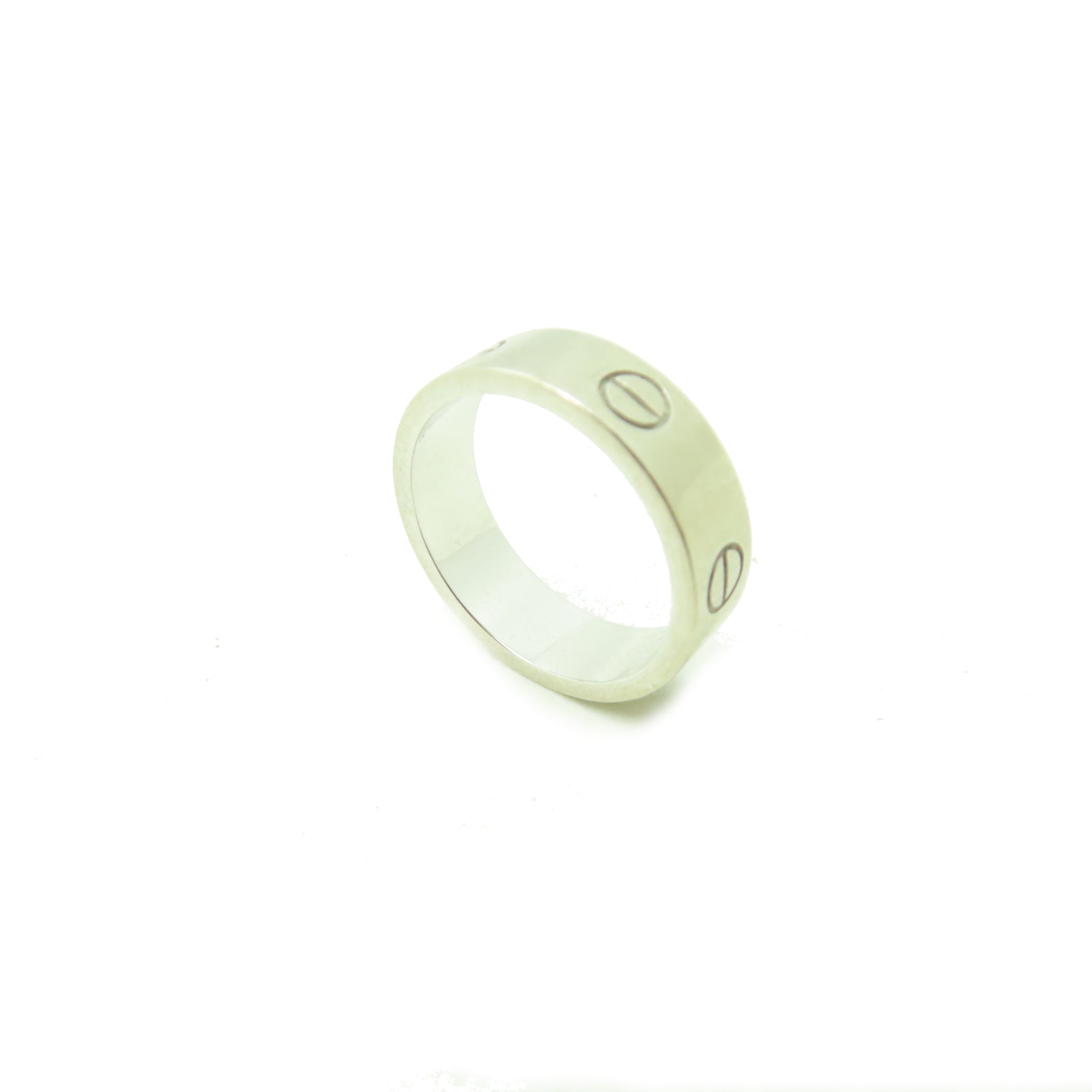 CARTIER 18K白金Love Ring戒指US#8