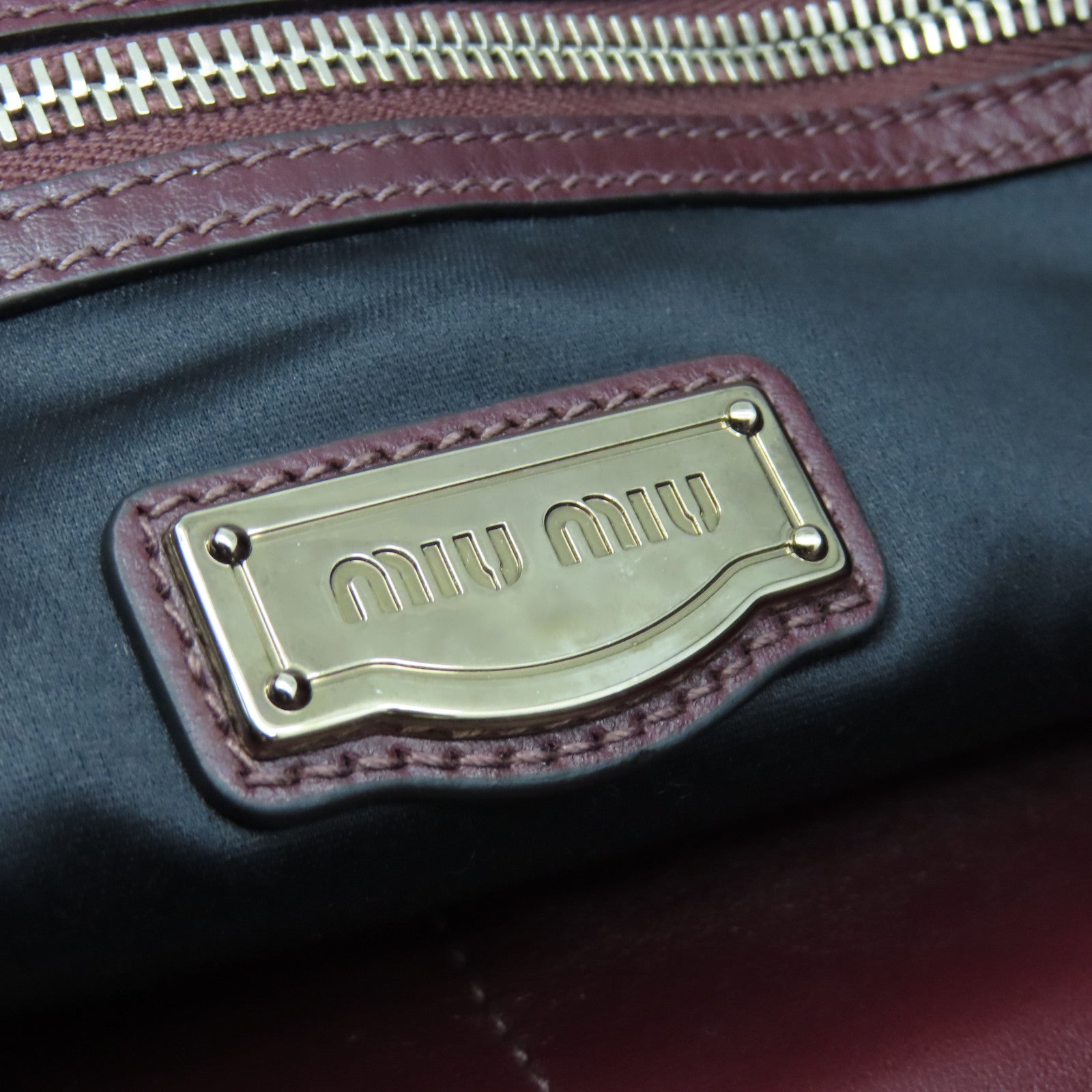 Miu Miu cowhide leather Shoulder Bag silver buckle shoulder bag red