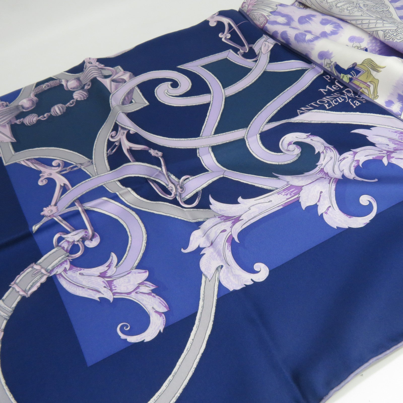 HERMES 絲質Scarf絲巾紫色