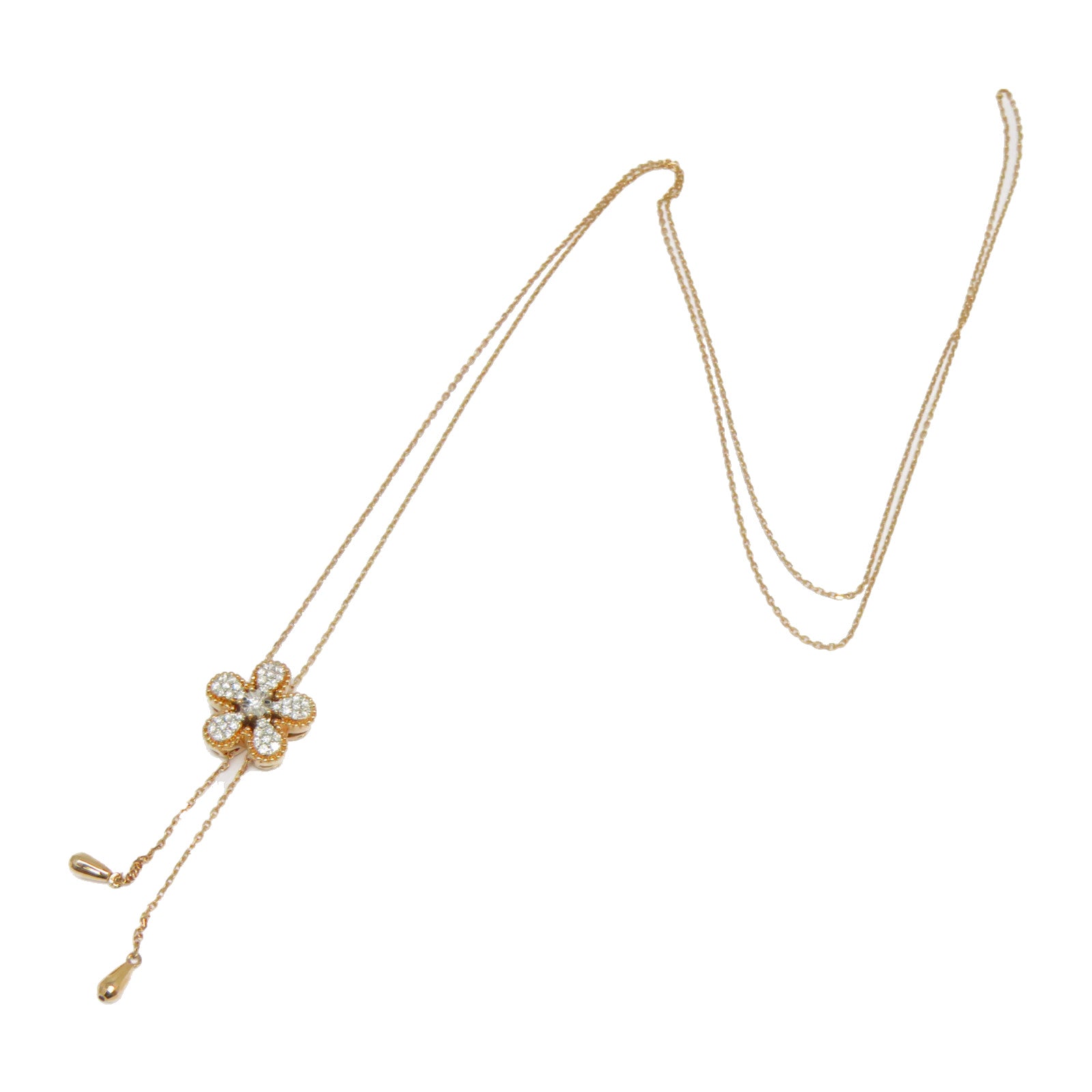 JEWELRY 18K玫瑰金Diamond Necklace 0.243ct/0.022ct鑽石項鍊粉金色/銀色