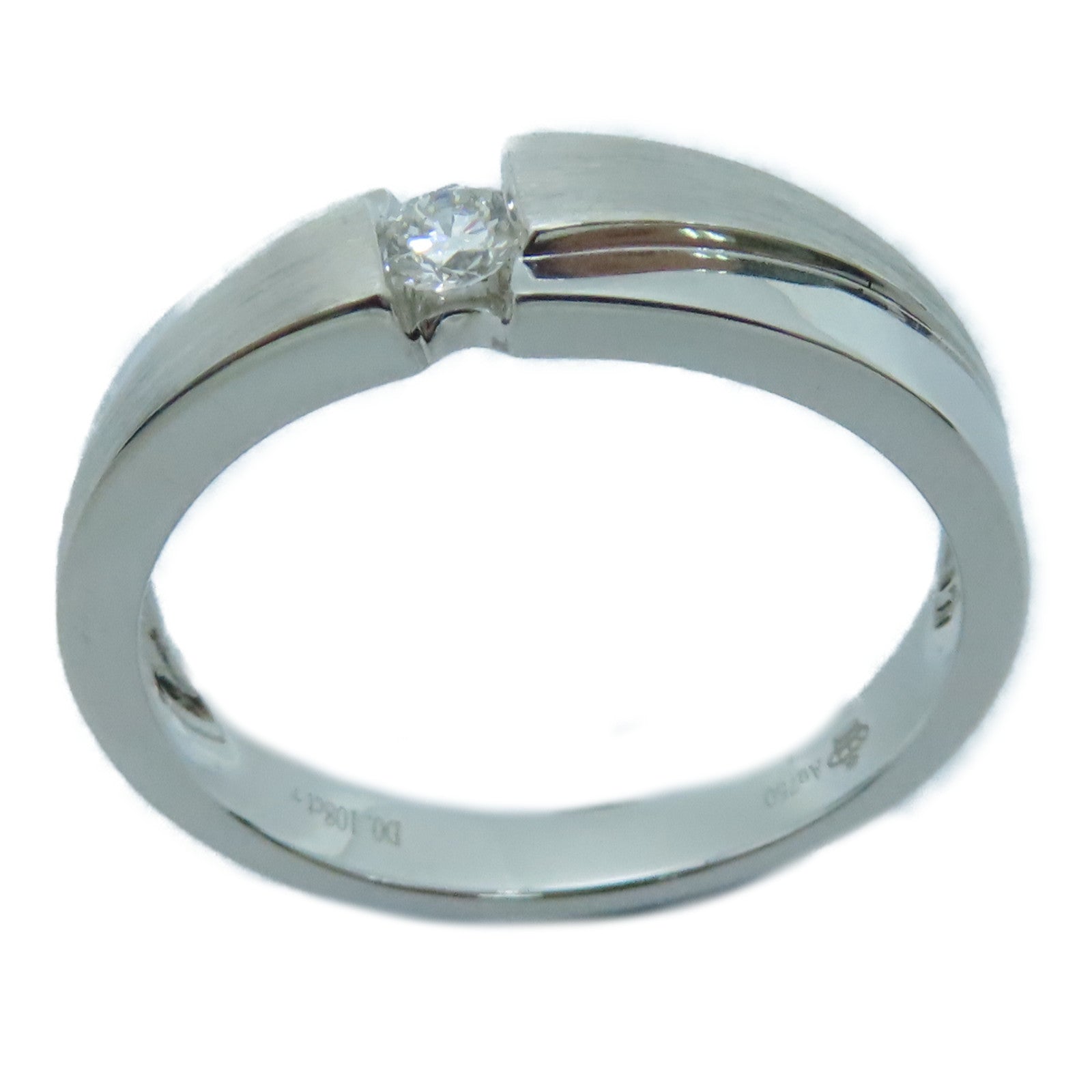 JEWELRY 【激減優惠】18K白金Diamond Ring 0.108ct鑽石戒指US#7.75