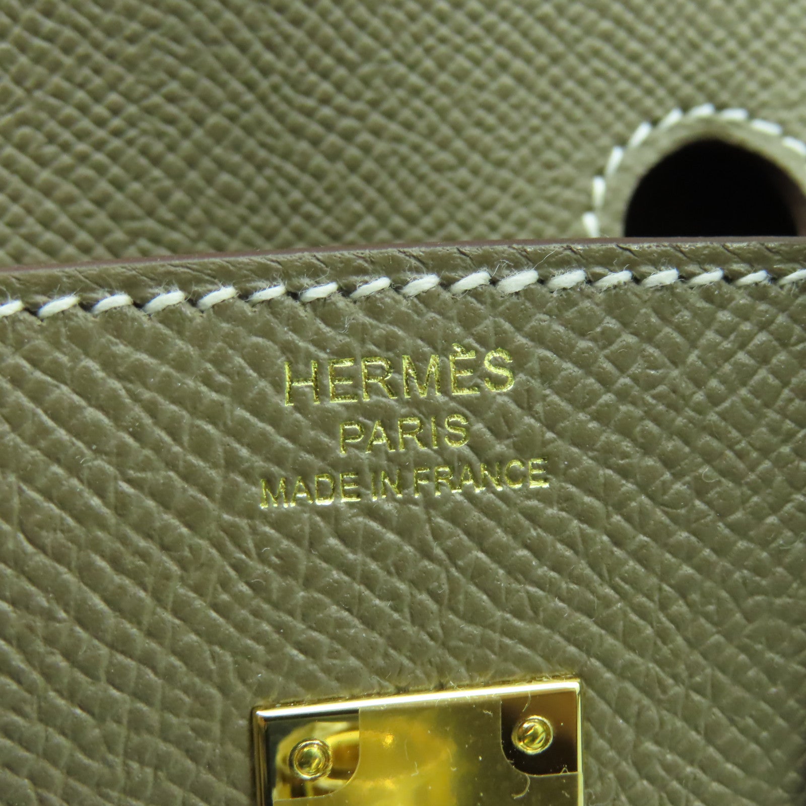 HERMES Epsom皮革Birkin 25金扣手挽袋Etoupe大象灰色