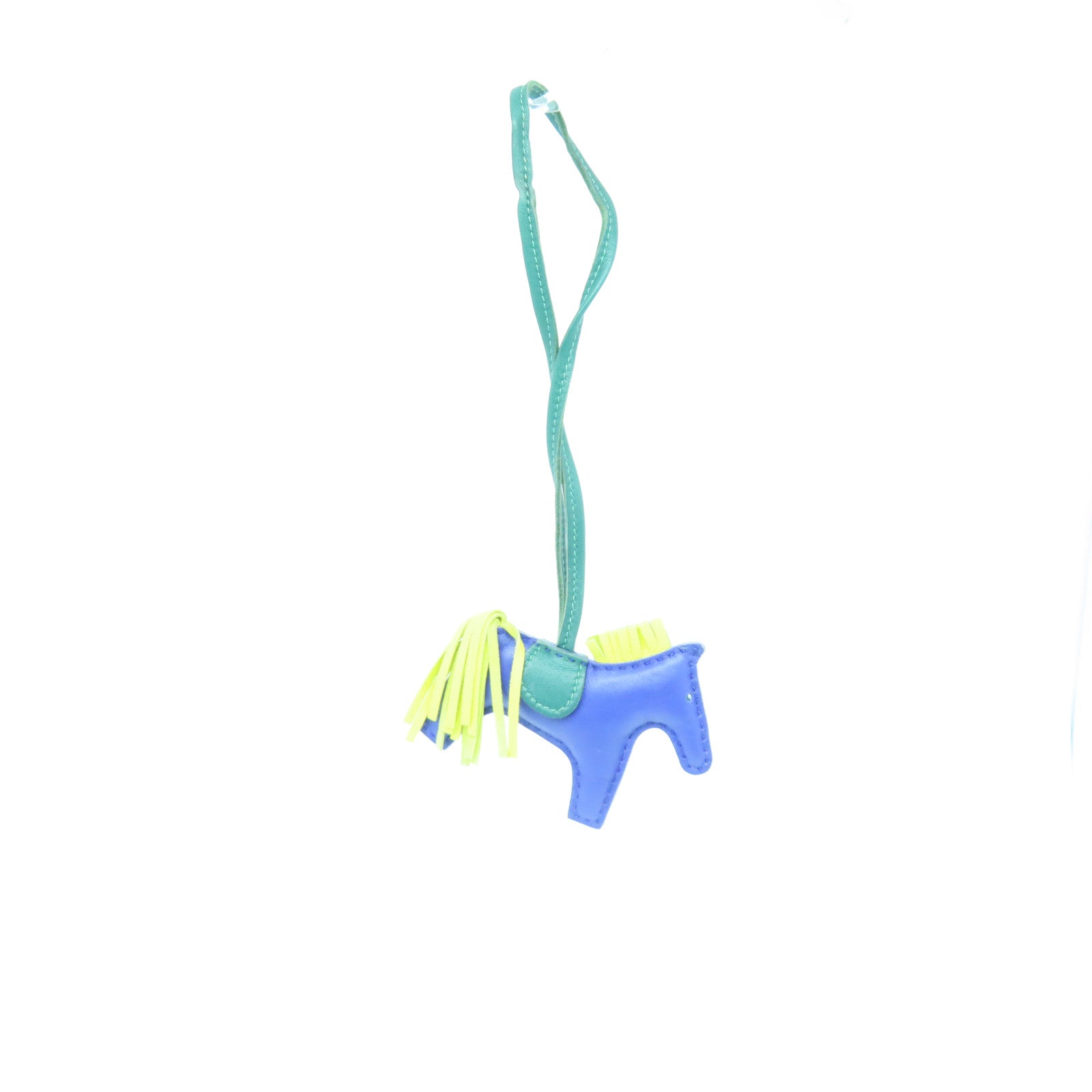 HERMES Swift Leather Rodeo PM Charm Blue/Green/Yellow