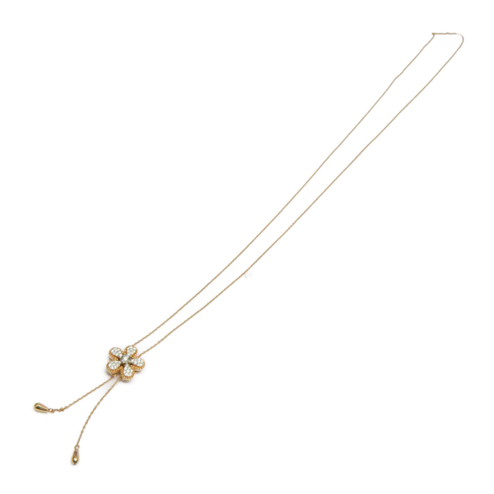 JEWELRY 18K玫瑰金Diamond Necklace 0.243ct/0.022ct鑽石項鍊粉金色/銀色