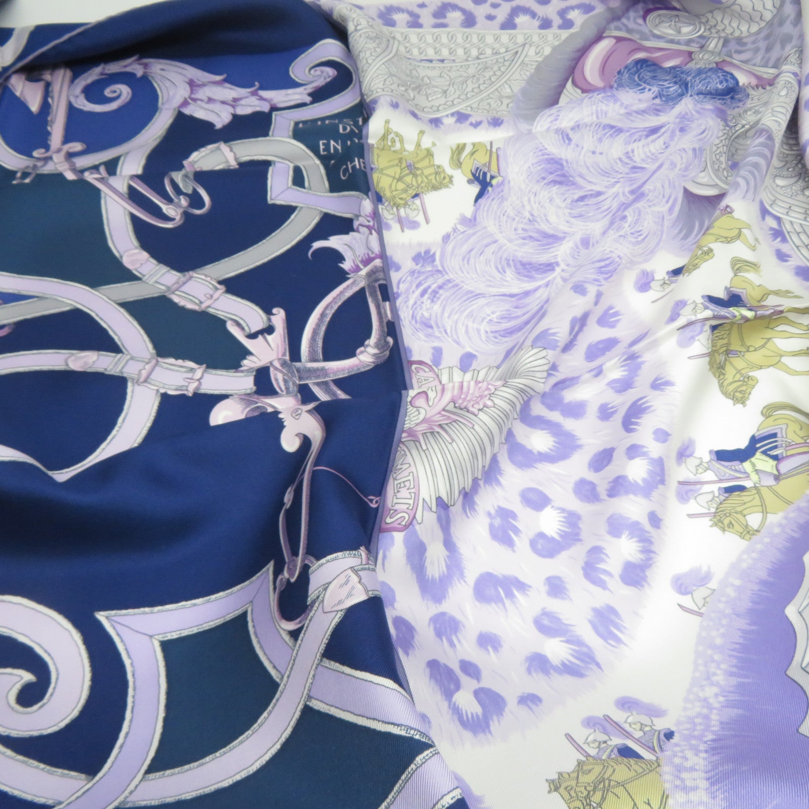 HERMES 絲質Scarf絲巾紫色