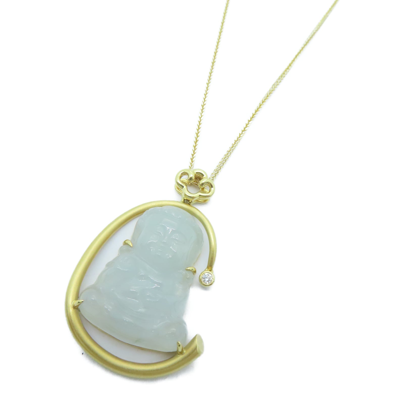 JEWELRY [Sharp Discount] 18K Gold Jade Necklace Necklace