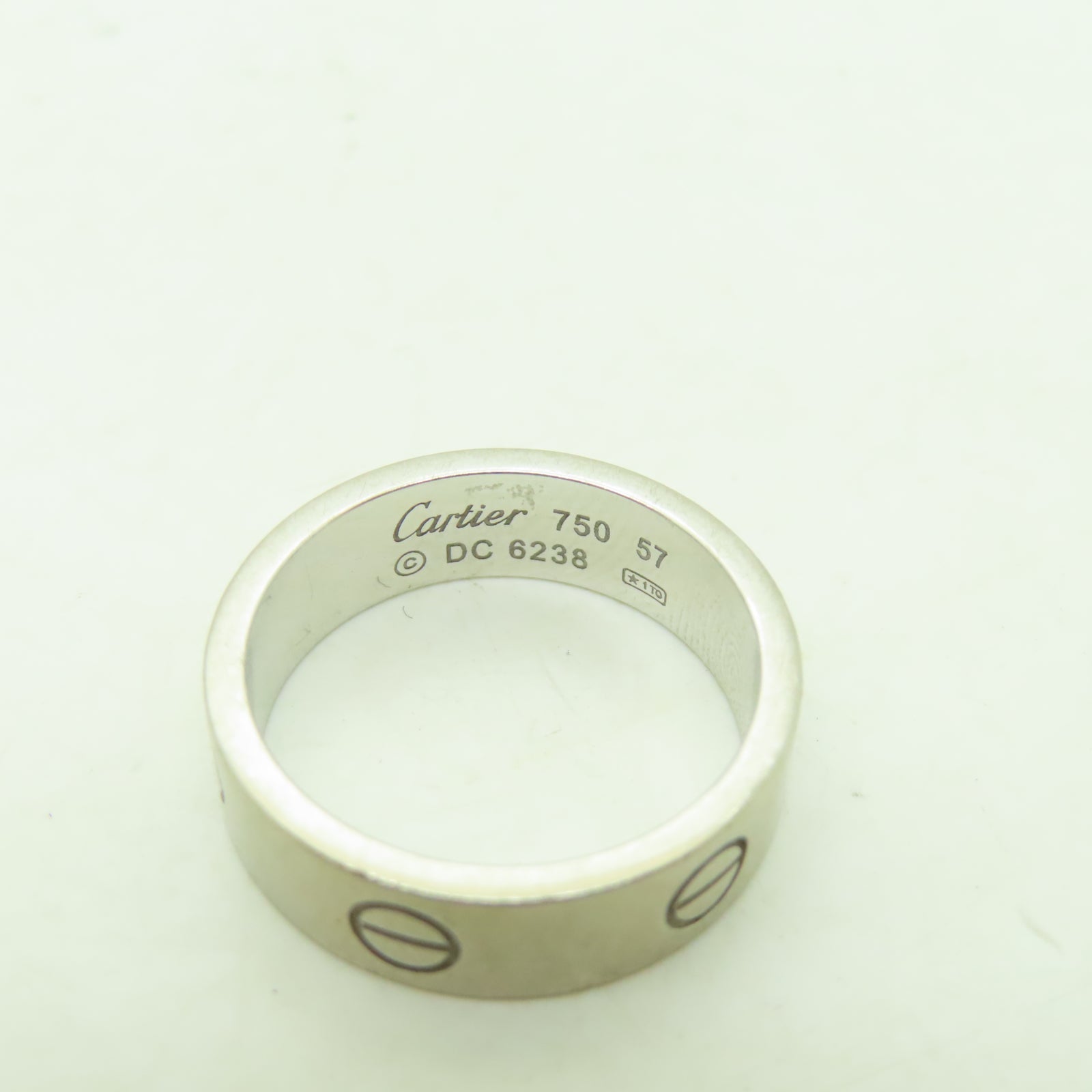 CARTIER 18K白金Love Ring戒指US#8