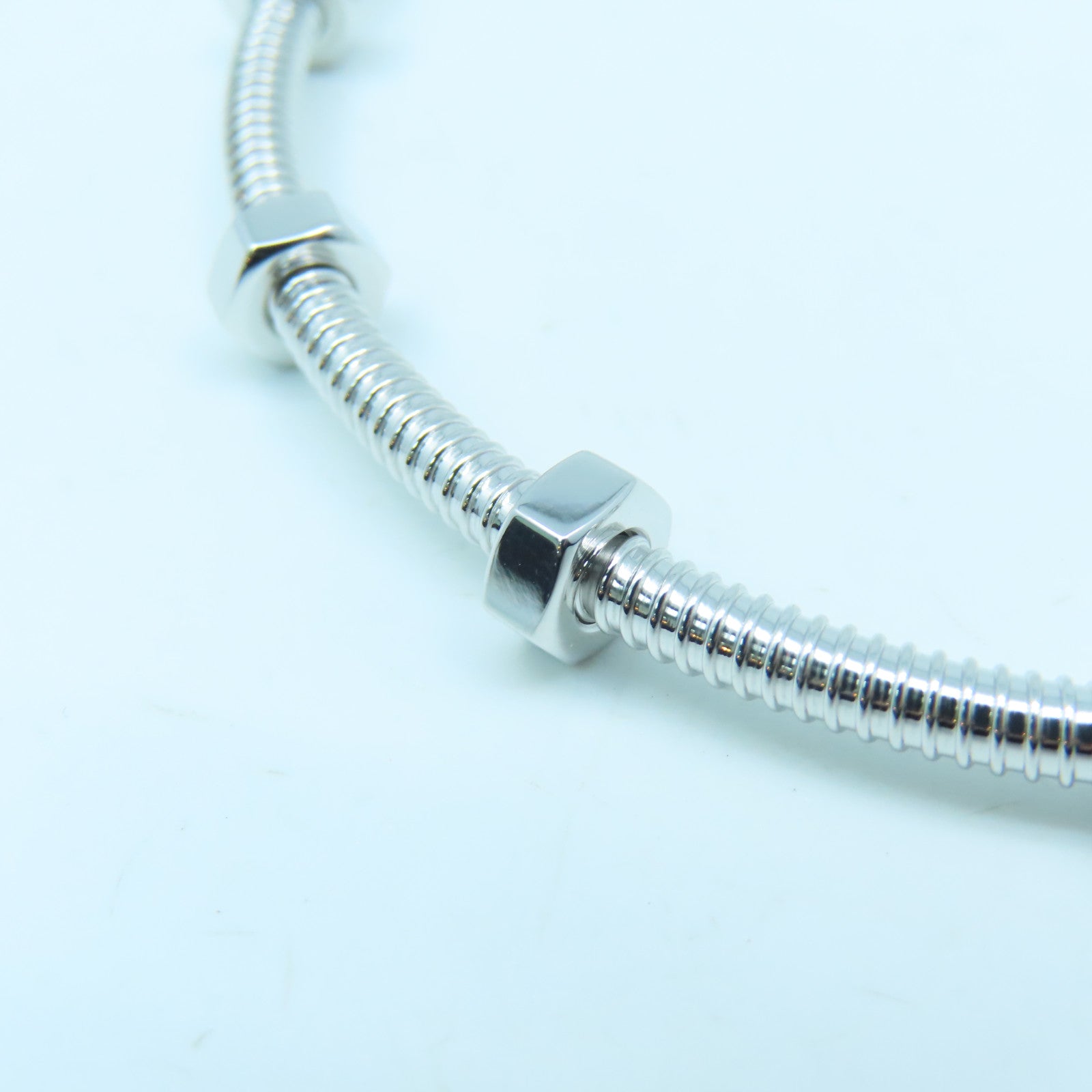 CARTIER 18K白金Ecrou De Cartier手鐲銀色Cartier##19