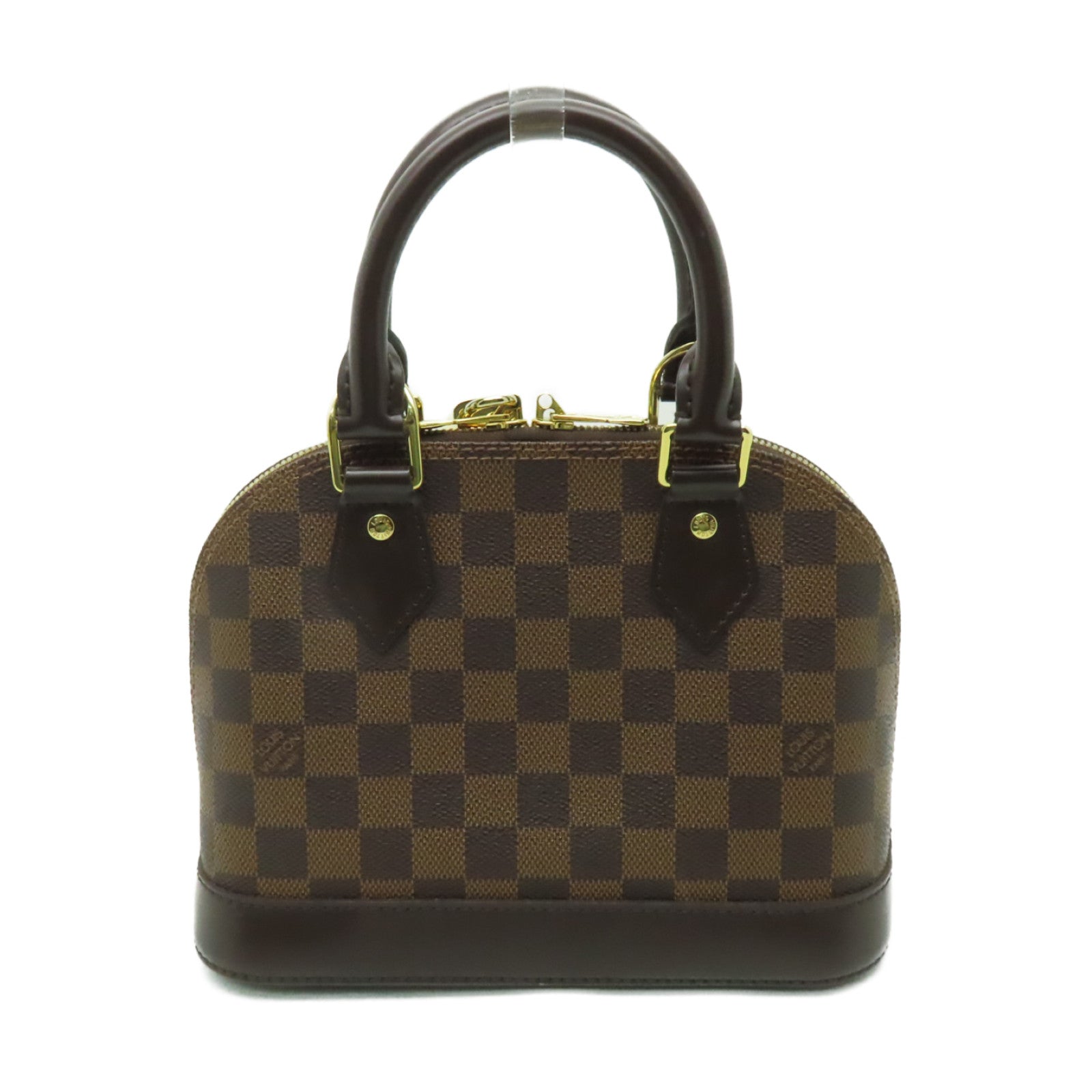 LOUIS VUITTON Damier Alma BB金扣手挽肩背兩用袋棕色